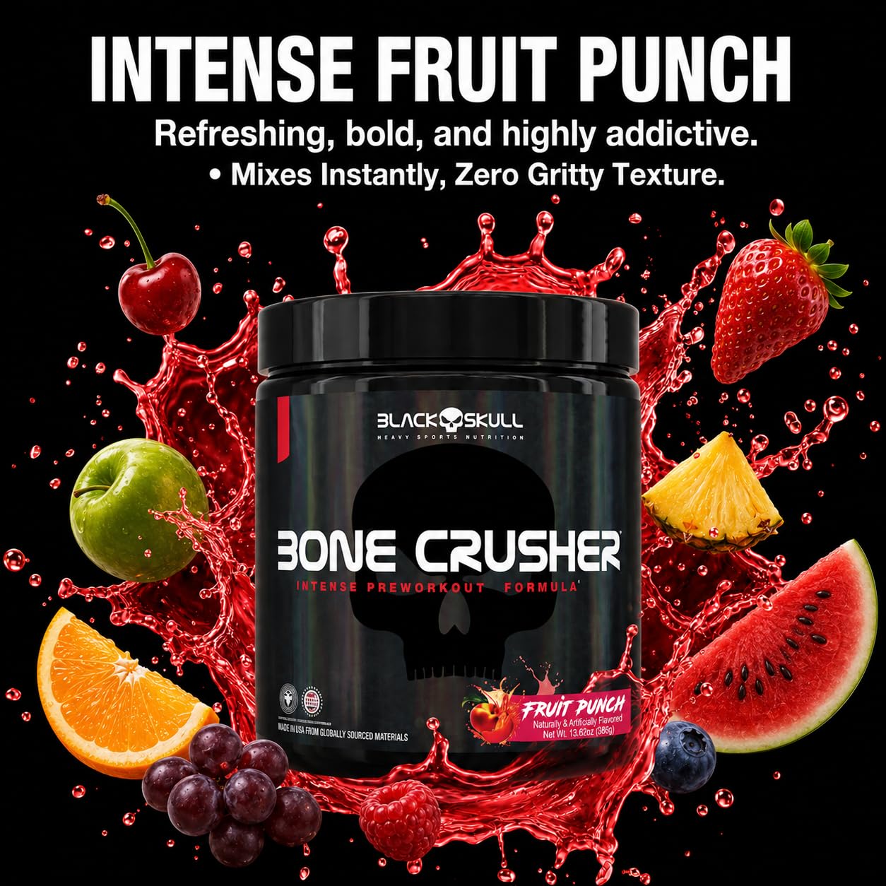 BLACK SKULL Bone Crusher Pre Workout Powder Capsule 60 Capsules