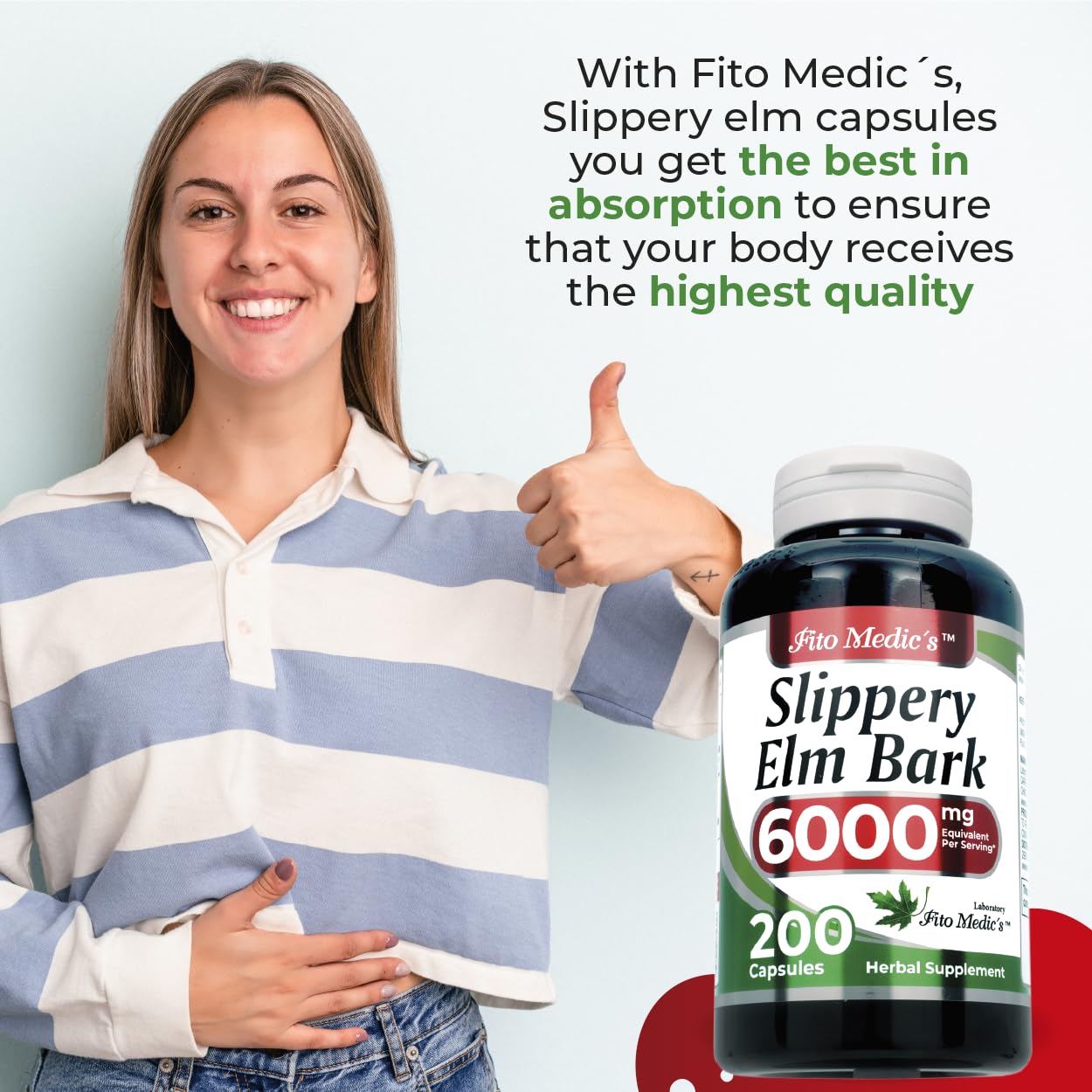 FITO MEDIC'S Lab Slippery Elm Bark Supplement Capsule 1