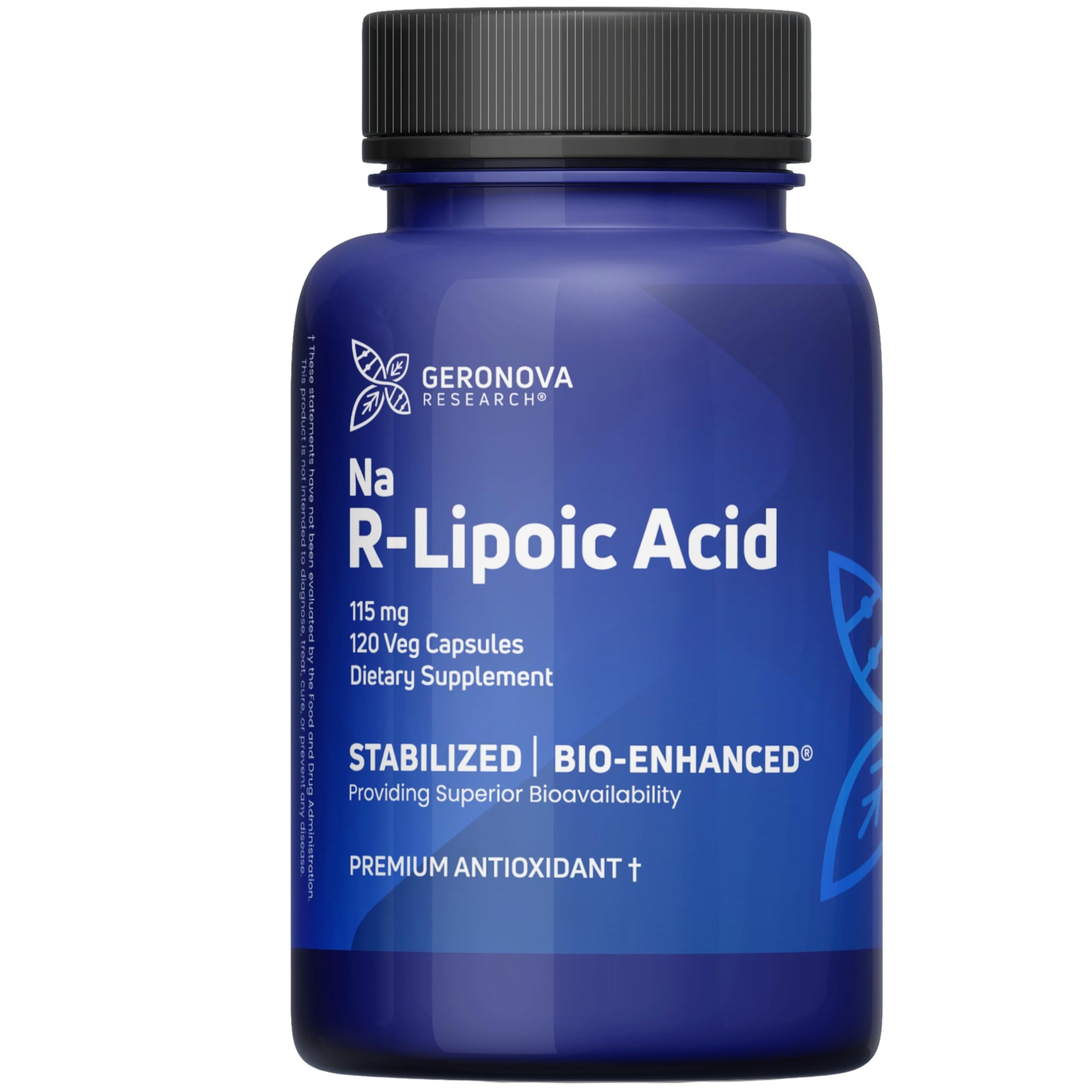 Geronova Research Bio-Enhanced R-Lipoic Acid Capsules, 120 Count