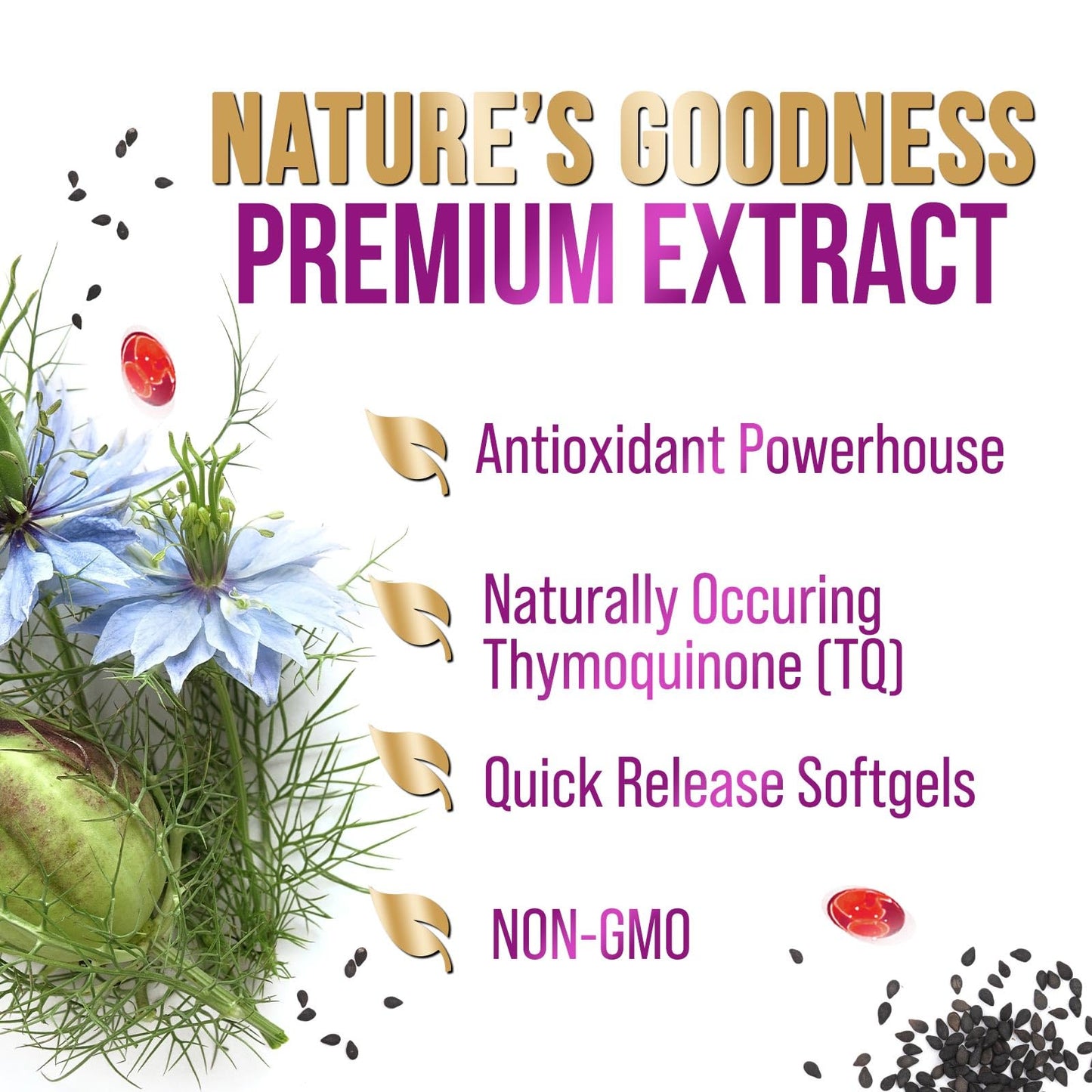 Nature's Peak Black Seed Oil Softgels 60 Count