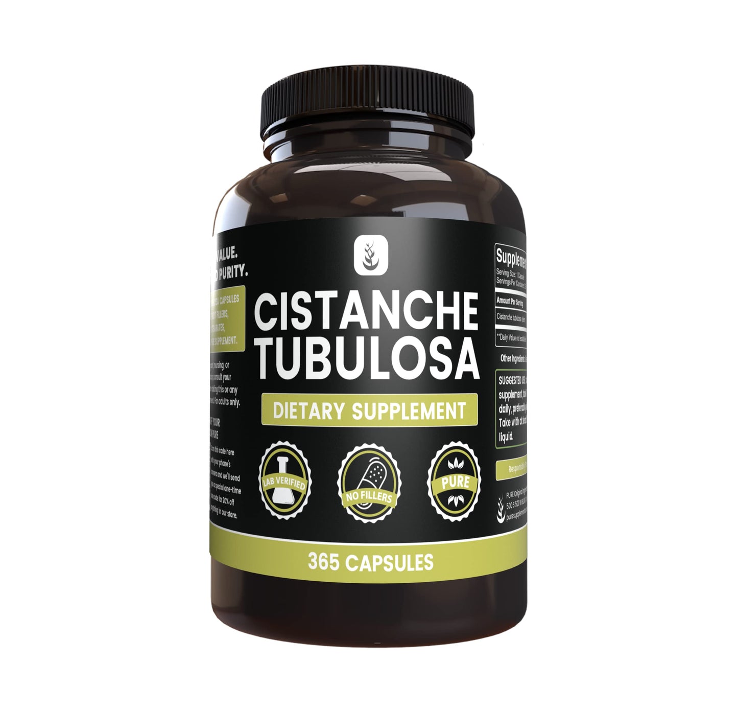 PURE ORIGINAL INGREDIENTS Cistanche Tubulosa Capsule, 365 Capsules