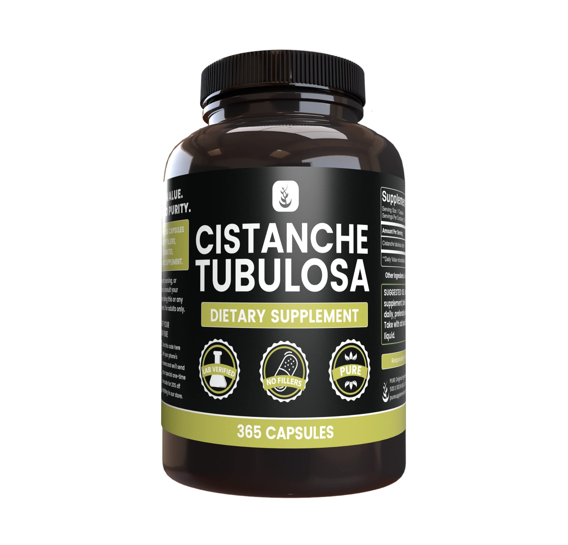 PURE ORIGINAL INGREDIENTS Cistanche Tubulosa Capsule, 365 Capsules