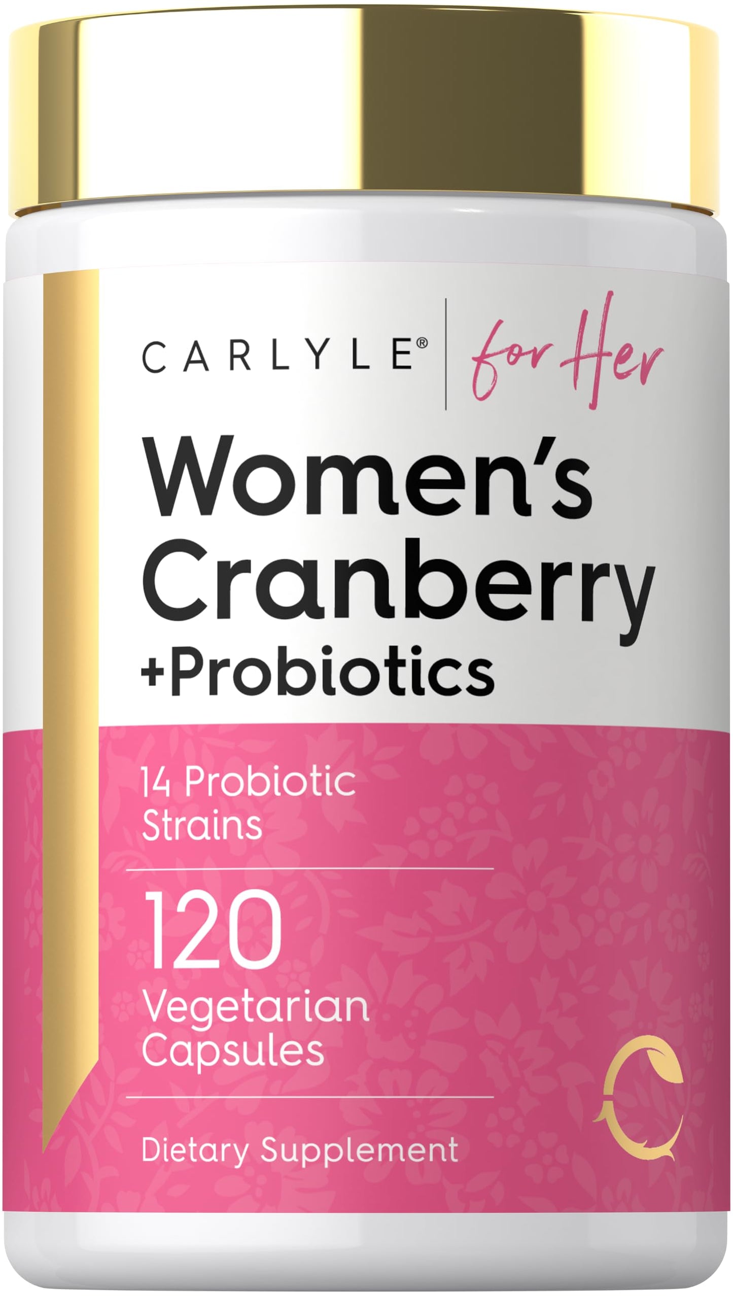Carlyle Women's Cranberry Plus Probiotics, 120 Capsules