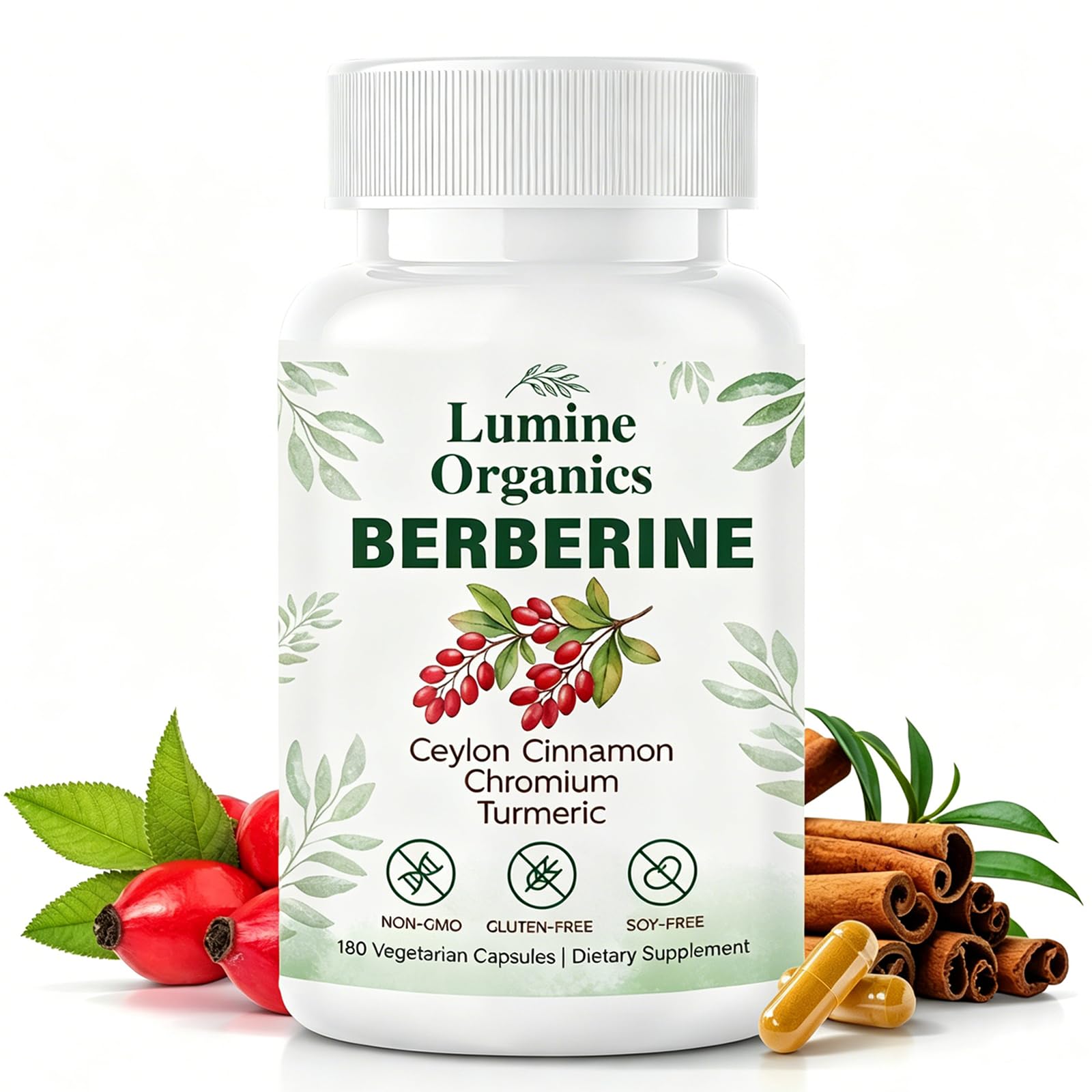 Lumine Organics Berberine 4-in-1 Capsule, 180 Capsules