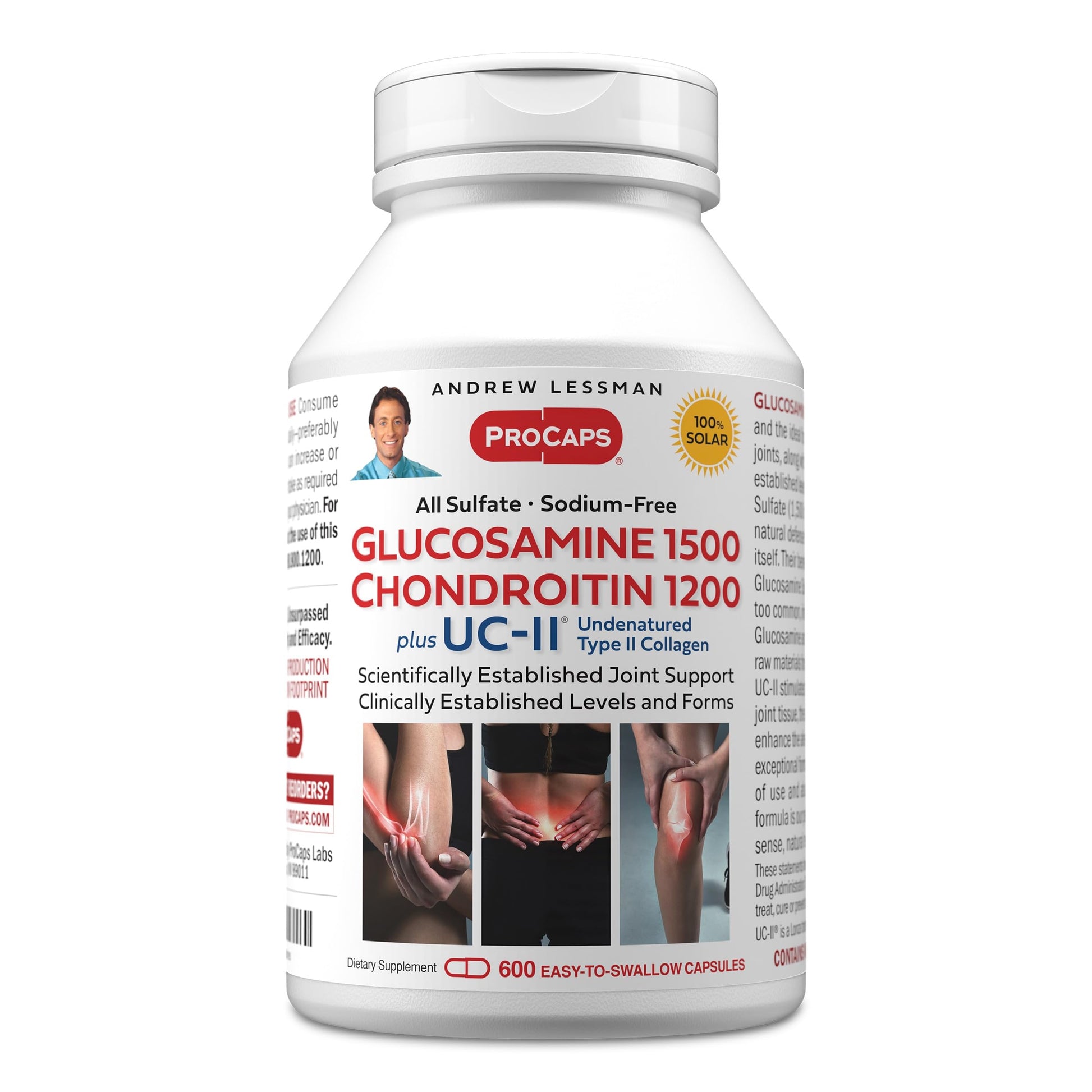 Andrew Lessman Glucosamine Chondroitin + UC-II Capsules, 600 Capsules