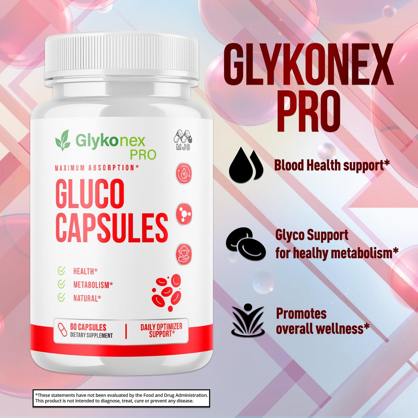 MJO Gluco Capsules, 180 Capsules