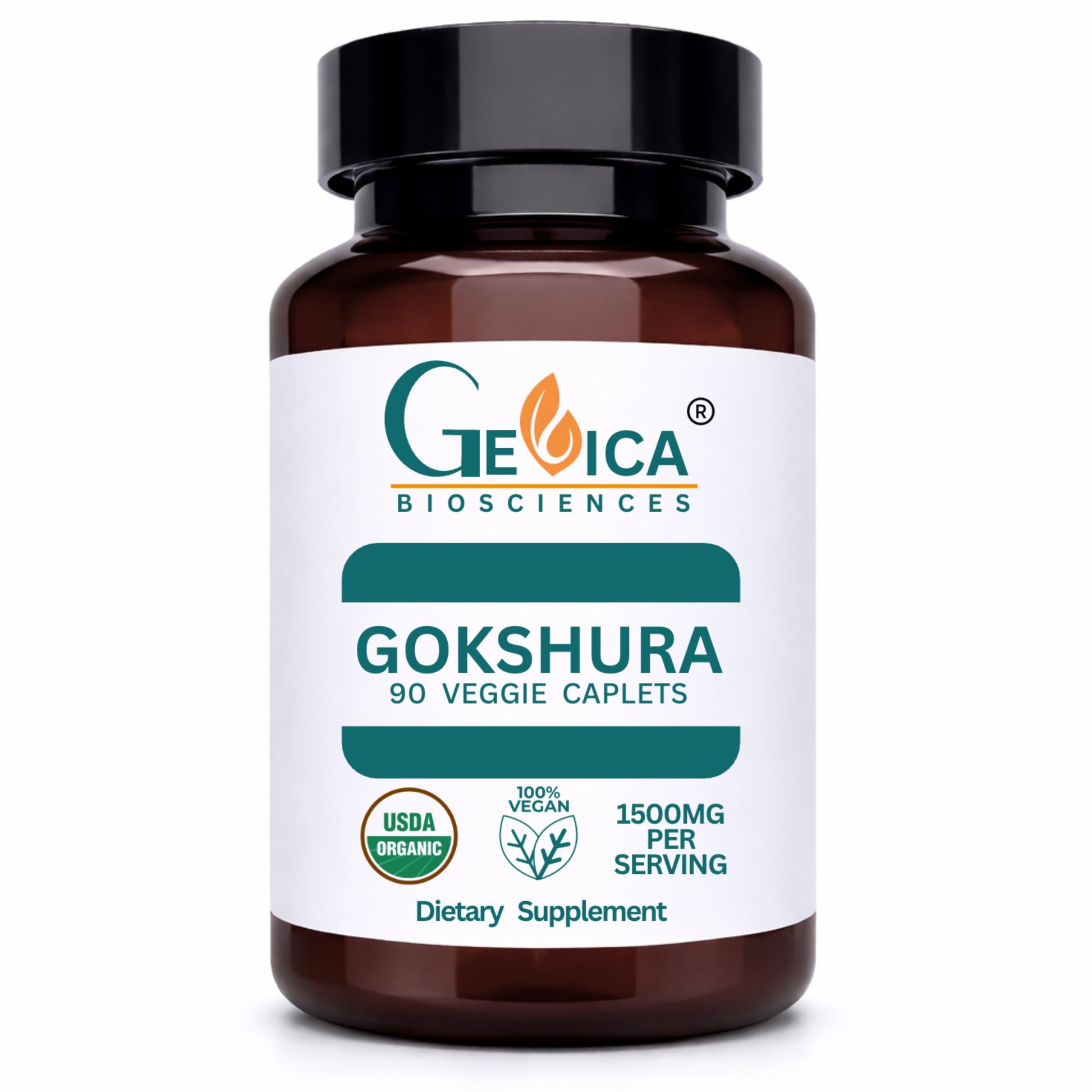 GeVica Biosciences Gokshura (Tribulus terrestris) Caplets, 90 Count