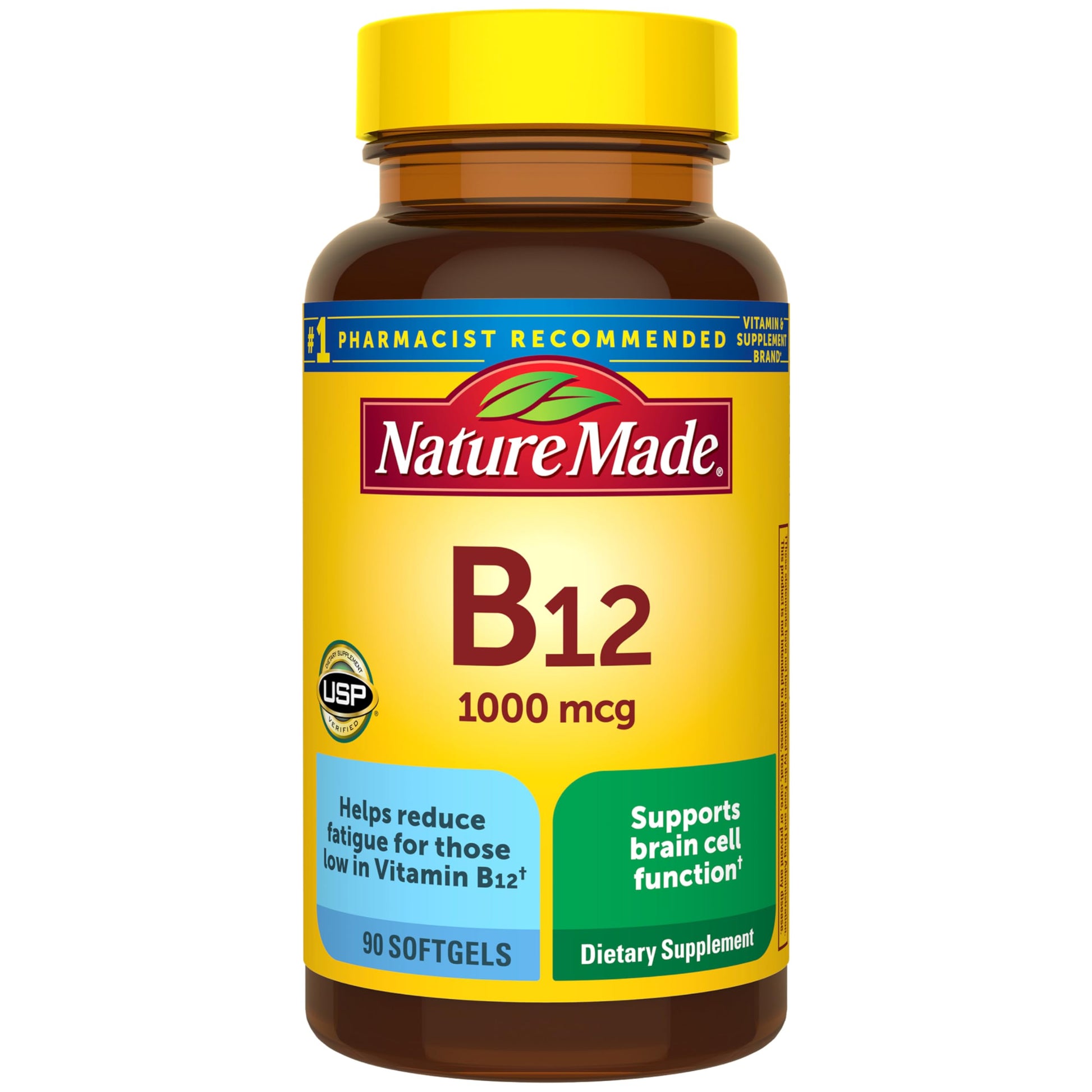 Nature Made Vitamin B12 1000 mcg Energy Metabolism Support Softgel, 90 Count