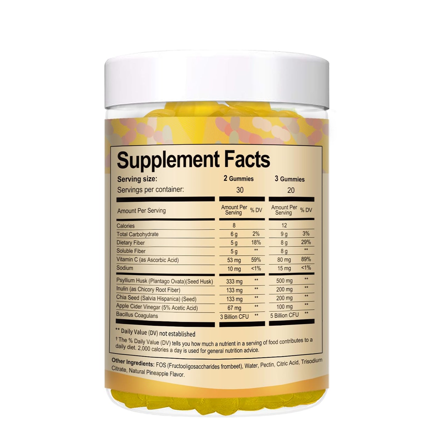 Totaria Probiotic Fiber Gummies Gummy 60 Count