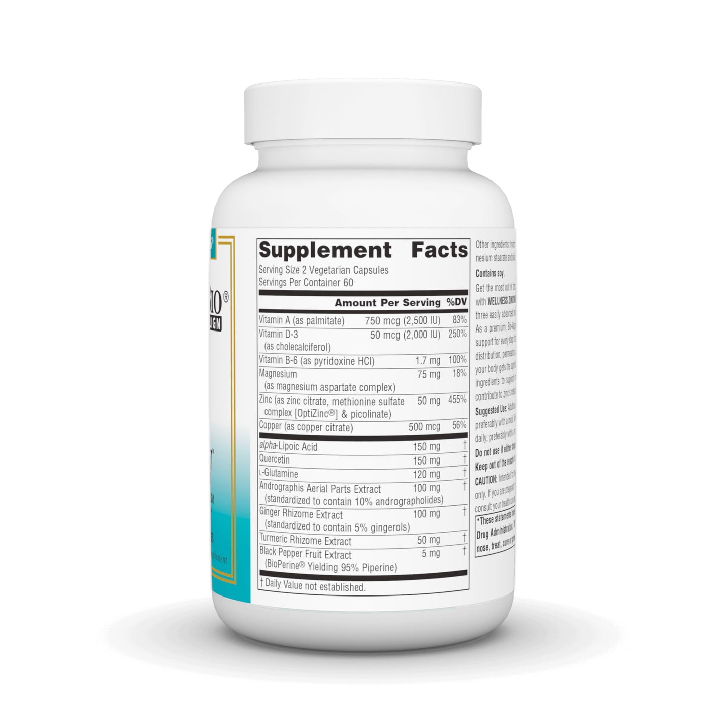 Source Naturals Wellness ZincMunity 50 mg Zinc - 120 Vegetarian Capsules