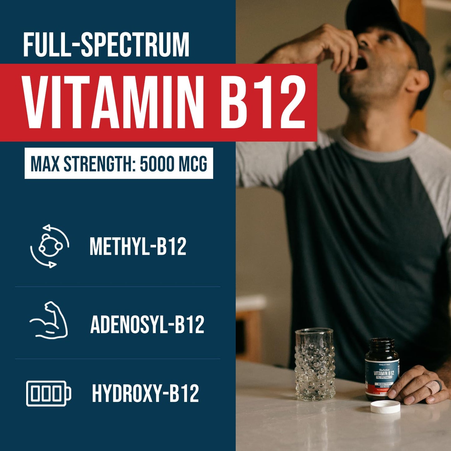 Triquetra Health BioActive Vitamin B12 - 5000 mcg Capsule 60 Count