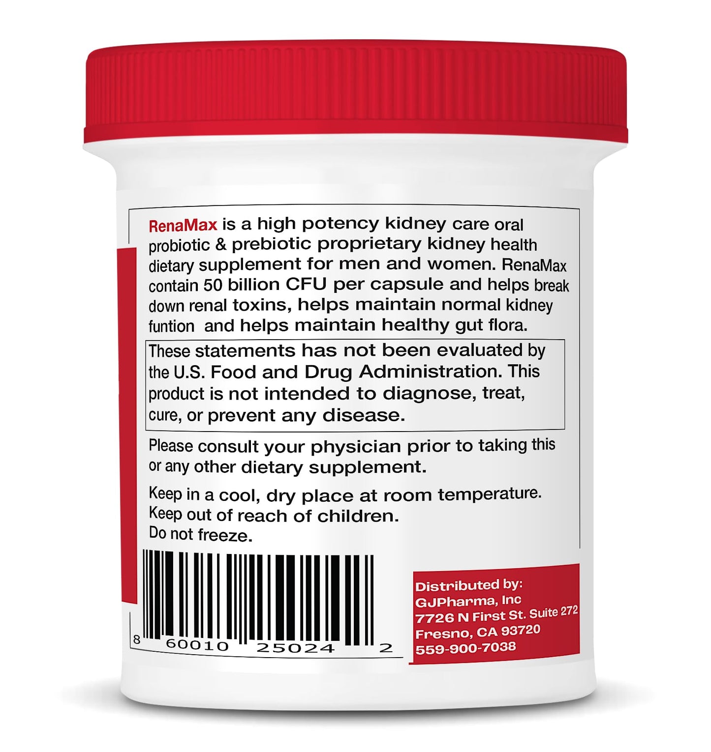 RENAMAX Kidney Restores & Kidney Care Supplement Capsule, 90 Count