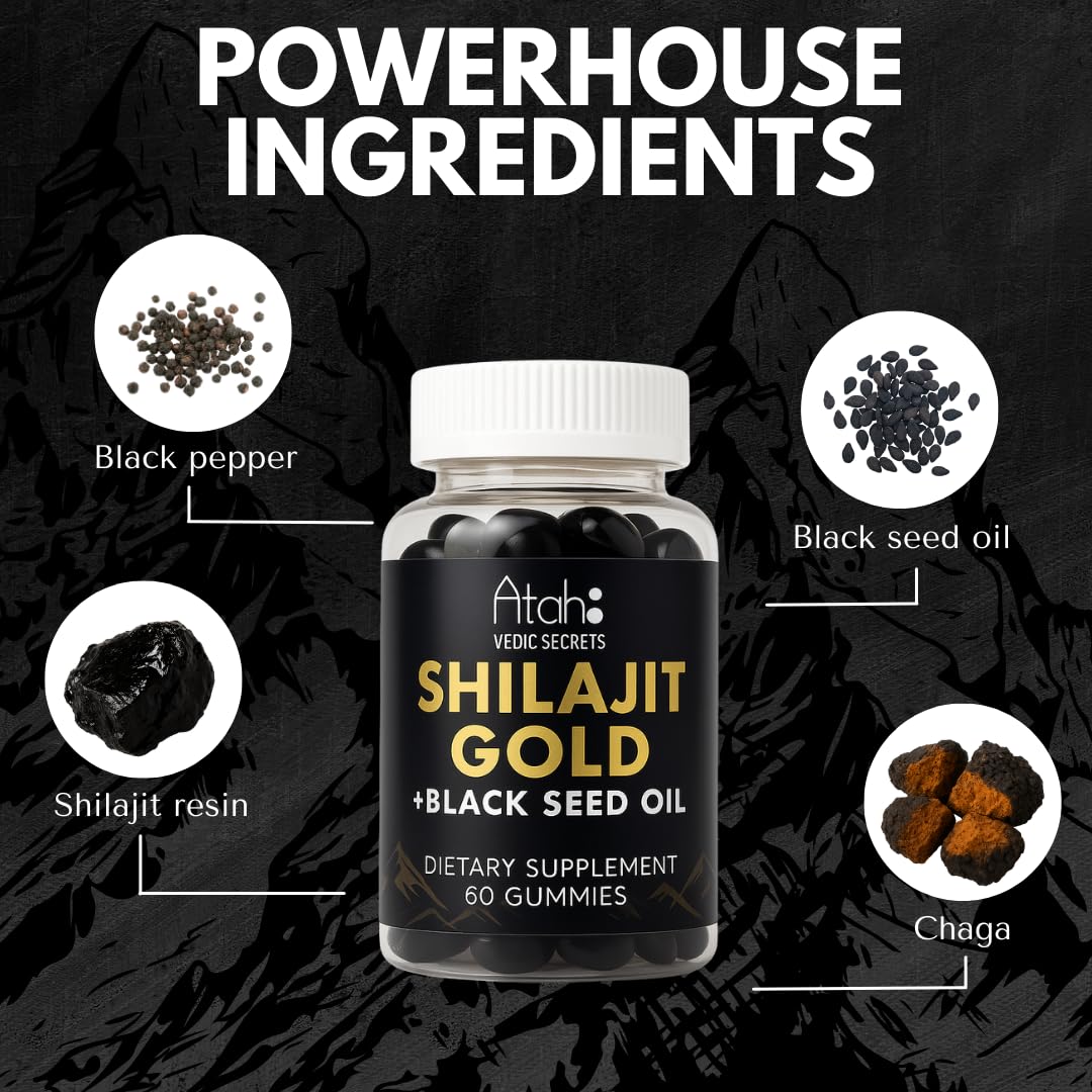 ATAH VEDIC SECRETS Himalayan Shilajit Gummies 60 Gummies