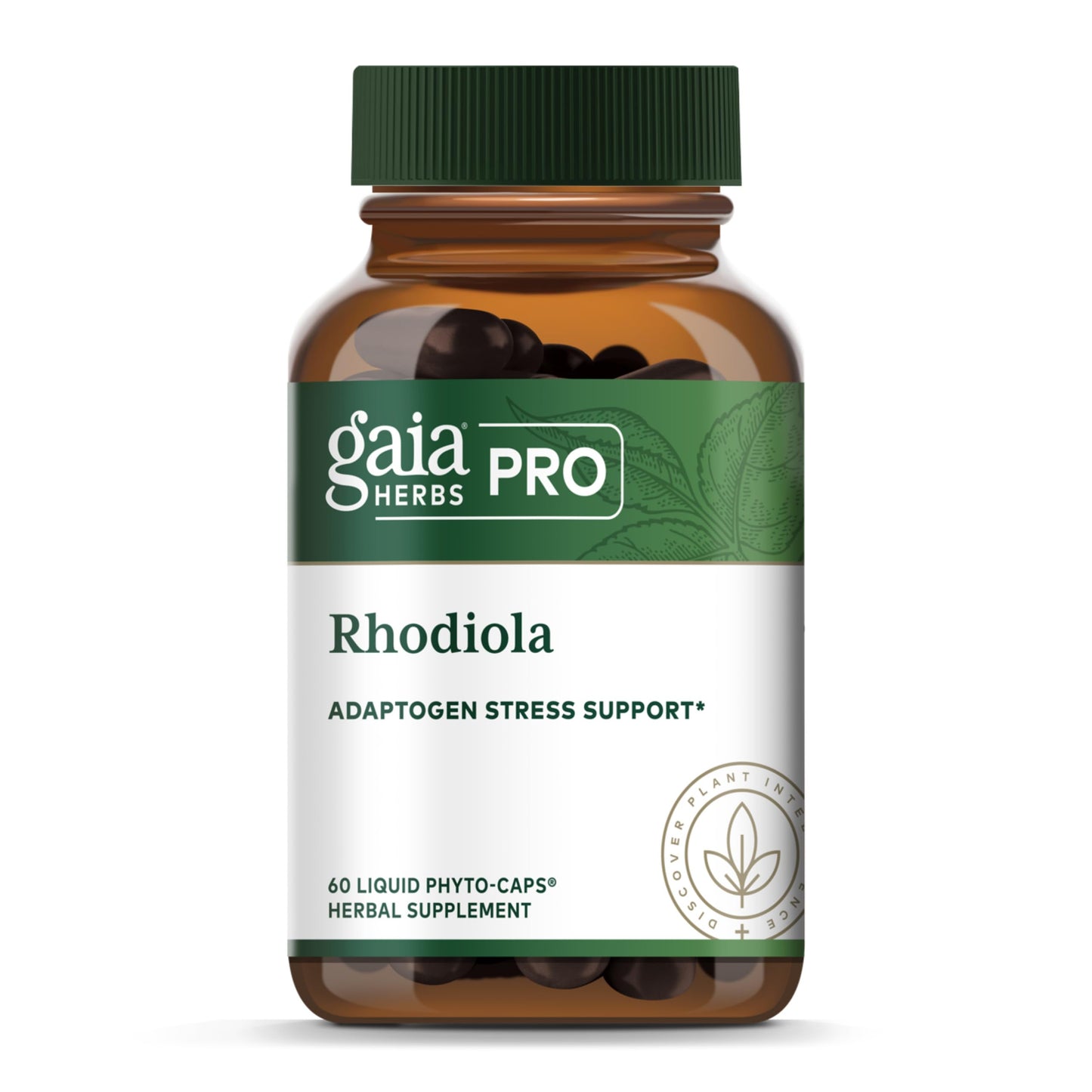 Gaia Herbs PRO Rhodiola Energy Support Adaptogen with Rhodiola Root Extract Capsule, 60 Count