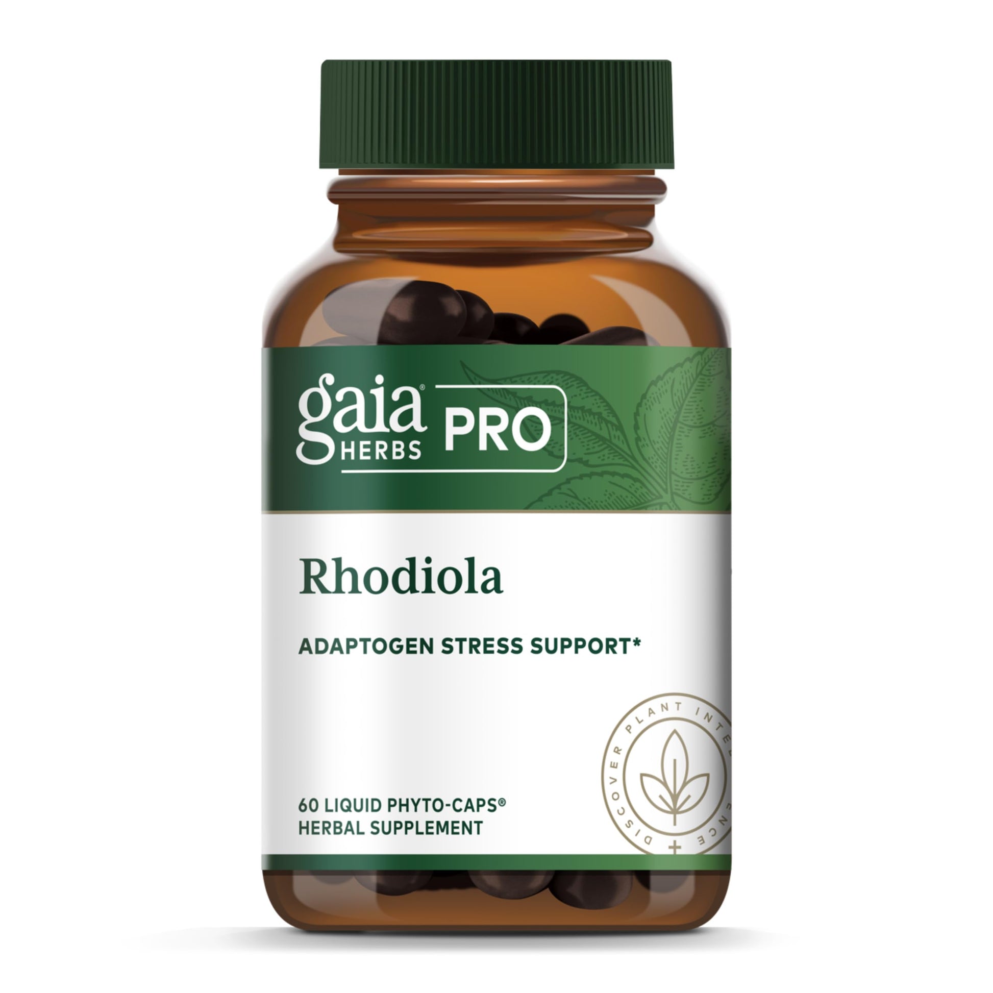Gaia Herbs PRO Rhodiola Energy Support Adaptogen with Rhodiola Root Extract Capsule, 60 Count