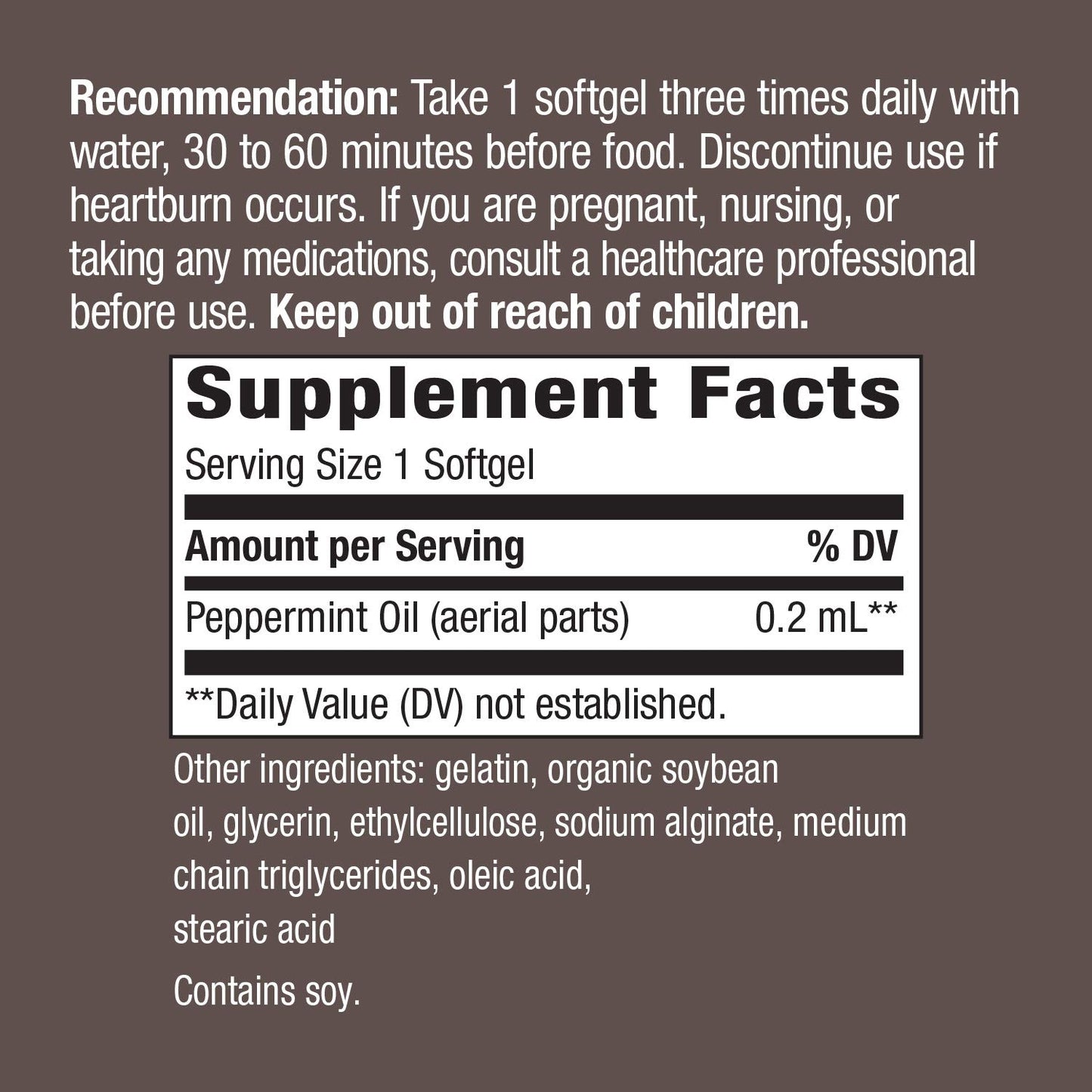 Nature's Way Pepogest Enteric-Coated Peppermint Oil Softgels 120