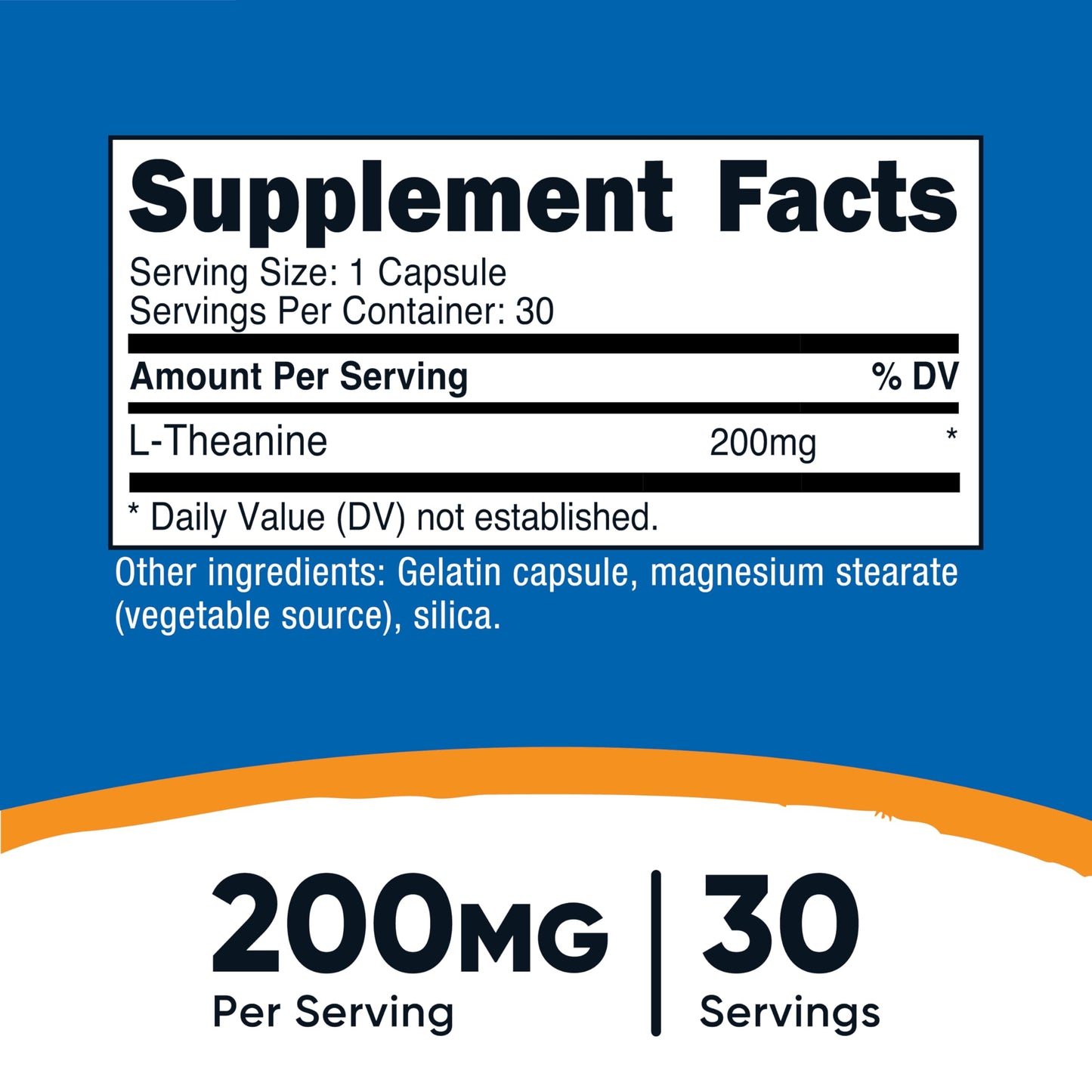 Nutricost L-Theanine 200mg Capsule 30 Count