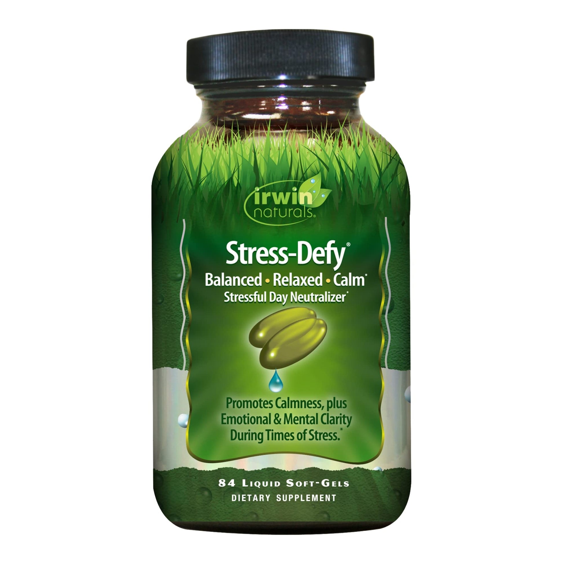 Irwin Naturals Stress-Defy Mood Support Soft-Gels 84 Count