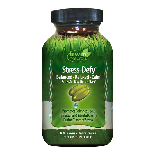 Irwin Naturals Stress-Defy Mood Support Soft-Gels 84 Count