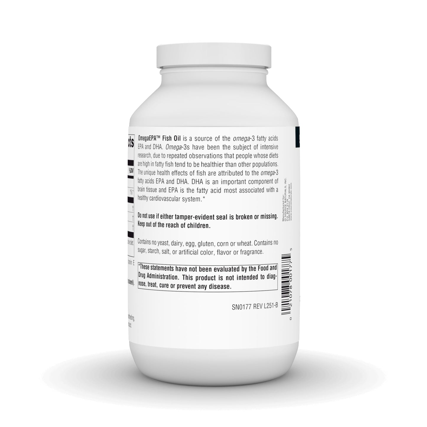 Source Naturals OmegaEPA Fish Oil - Marine Lipids with EPA & DHA Supports Cardiovascular & Brain Health 200 Softgels