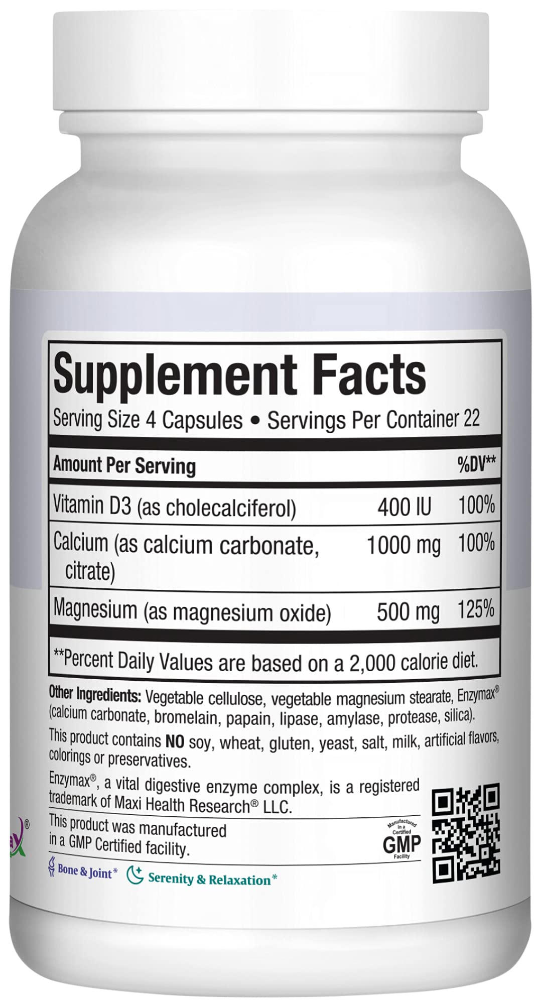 Maxi Health Maxi Cal Calcium 1000mg, D3 & Magnesium, 90 Capsules