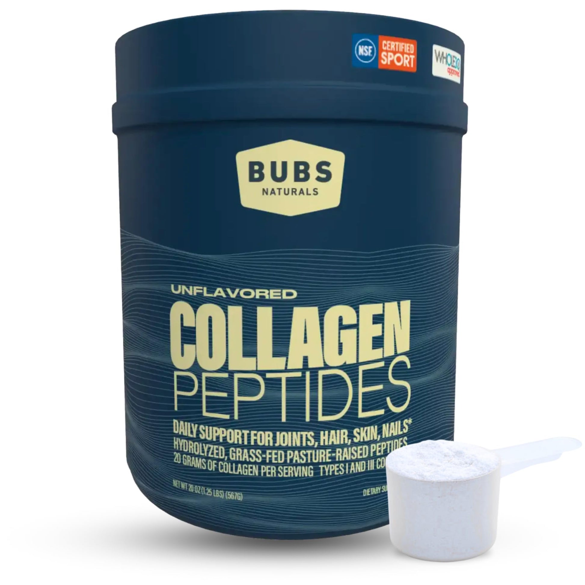 BUBS Naturals Collagen Peptides Powder, 20 oz