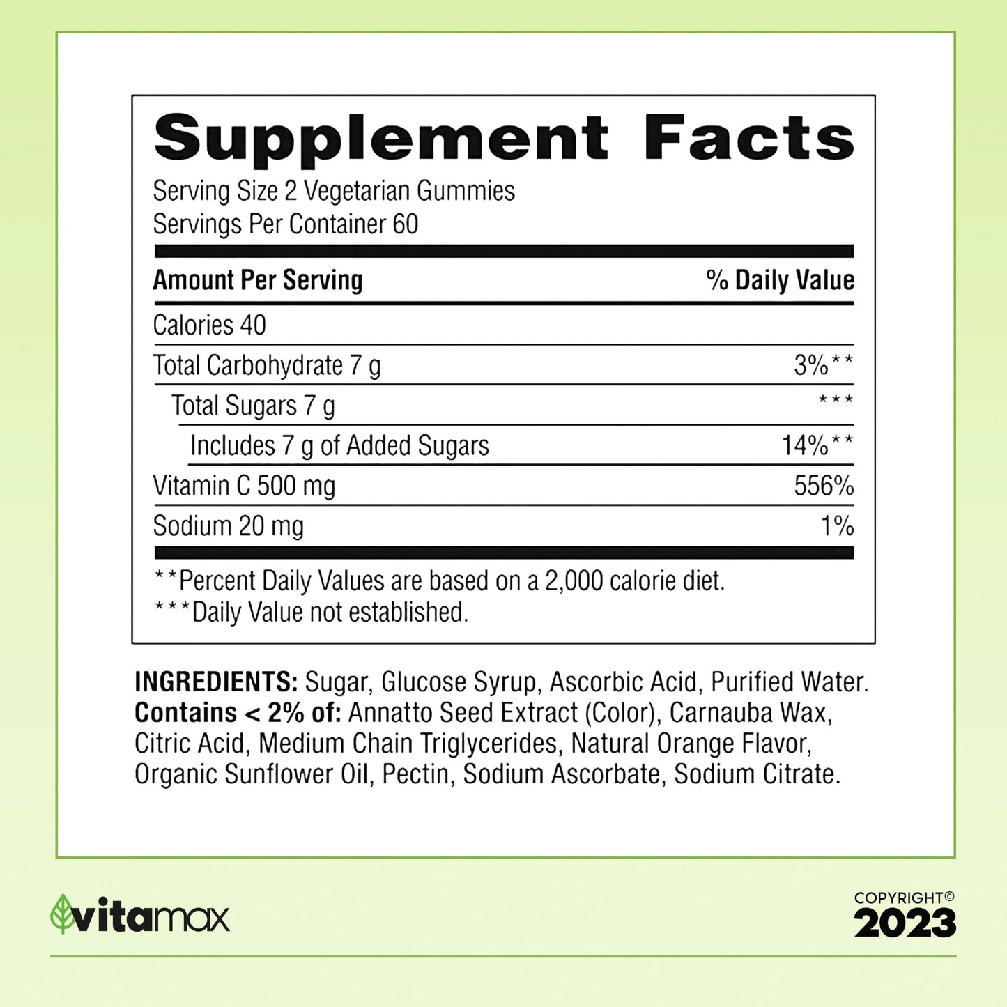 Generic Vitamin C Immune Health Dietary Supplement Gummies, 500 mg, 120 Count