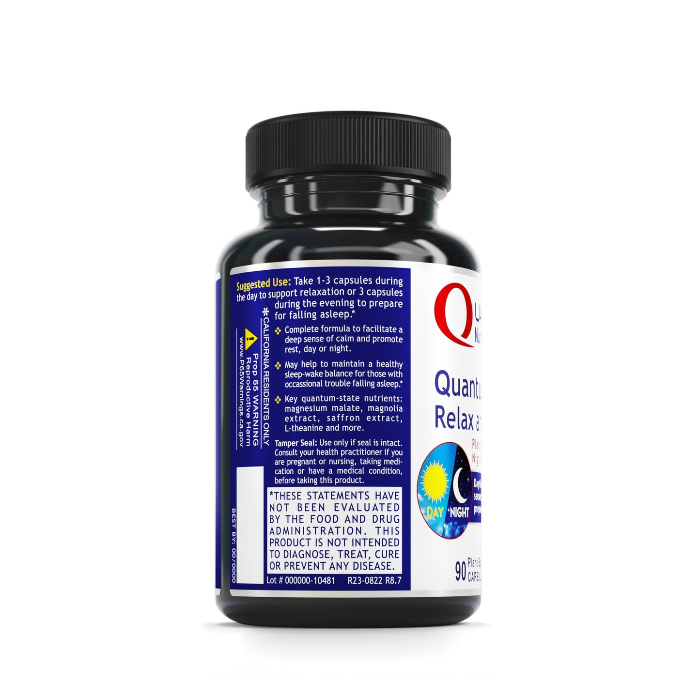 Quantum Nutrition Quantum Relax and Slumber Sleep Supplement with Magnesium Malate & L-Theanine, 90 Capsules