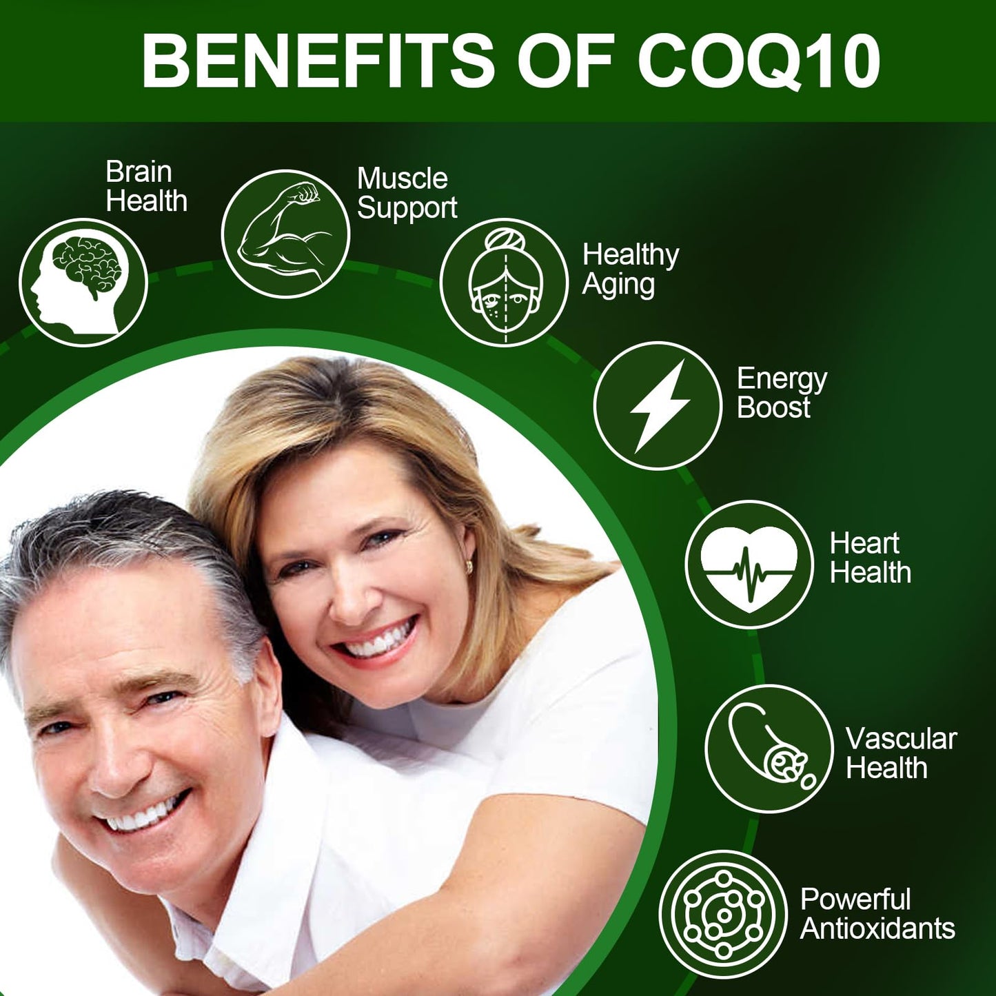JulyDeer CoQ10 200mg with Vitamin E 20mg Capsules, 120 Count