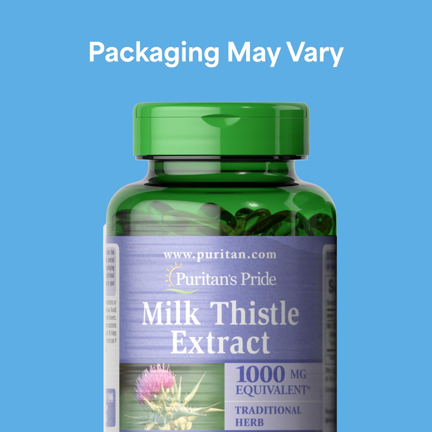 Puritan's Pride Milk Thistle Silymarin 4:1 Concentration Extract 200mg (1000 mg Equivalent) Softgels 360