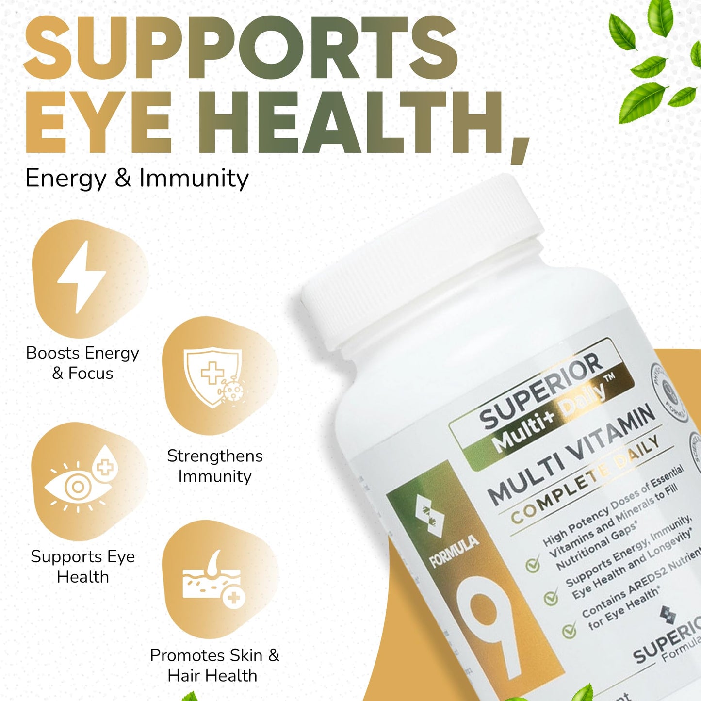 Superior Formulas LLC High Potency Multivitamin with AREDS2 Nutrients Capsules 60 Count