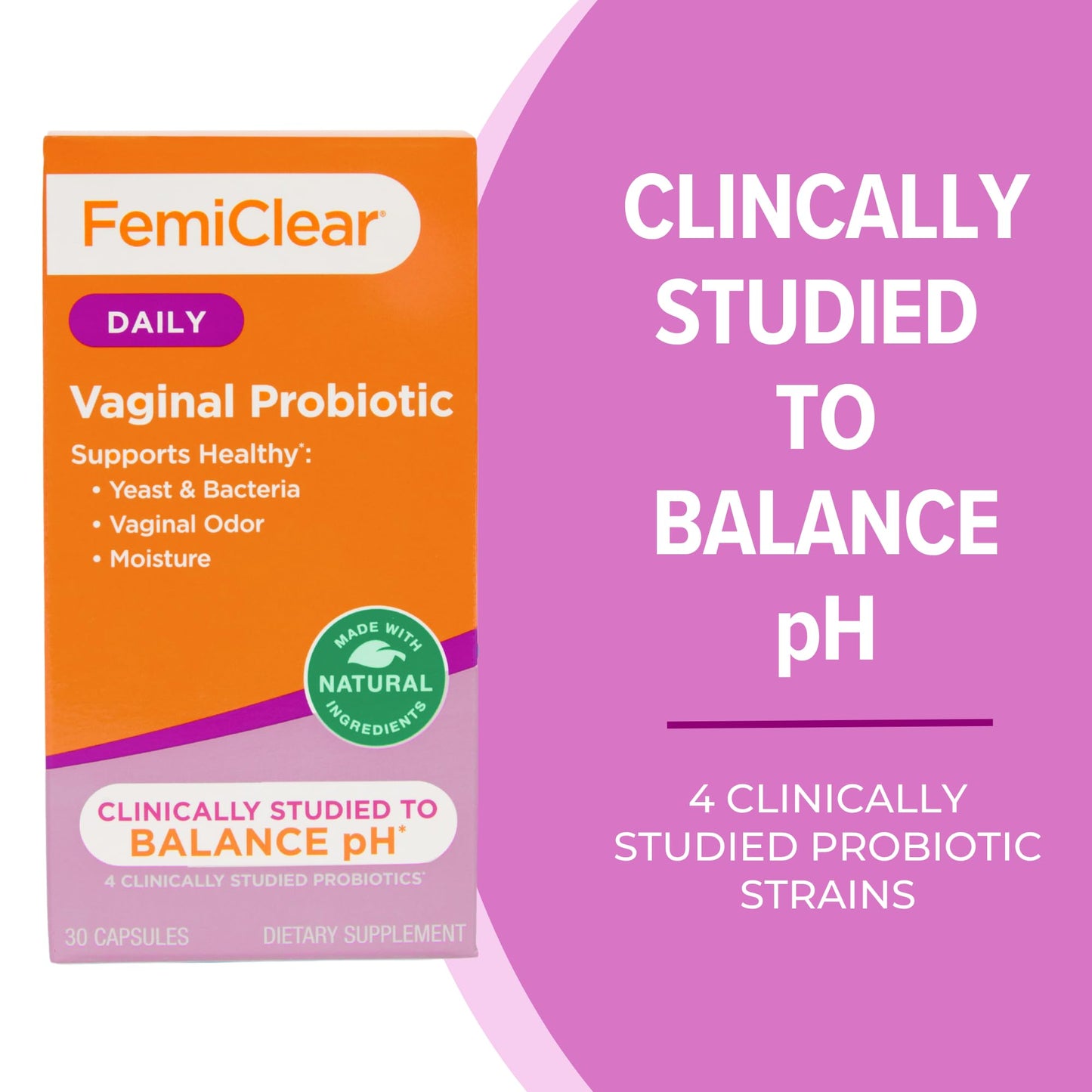 FemiClear Vaginal Probiotics Capsule, 1 Count