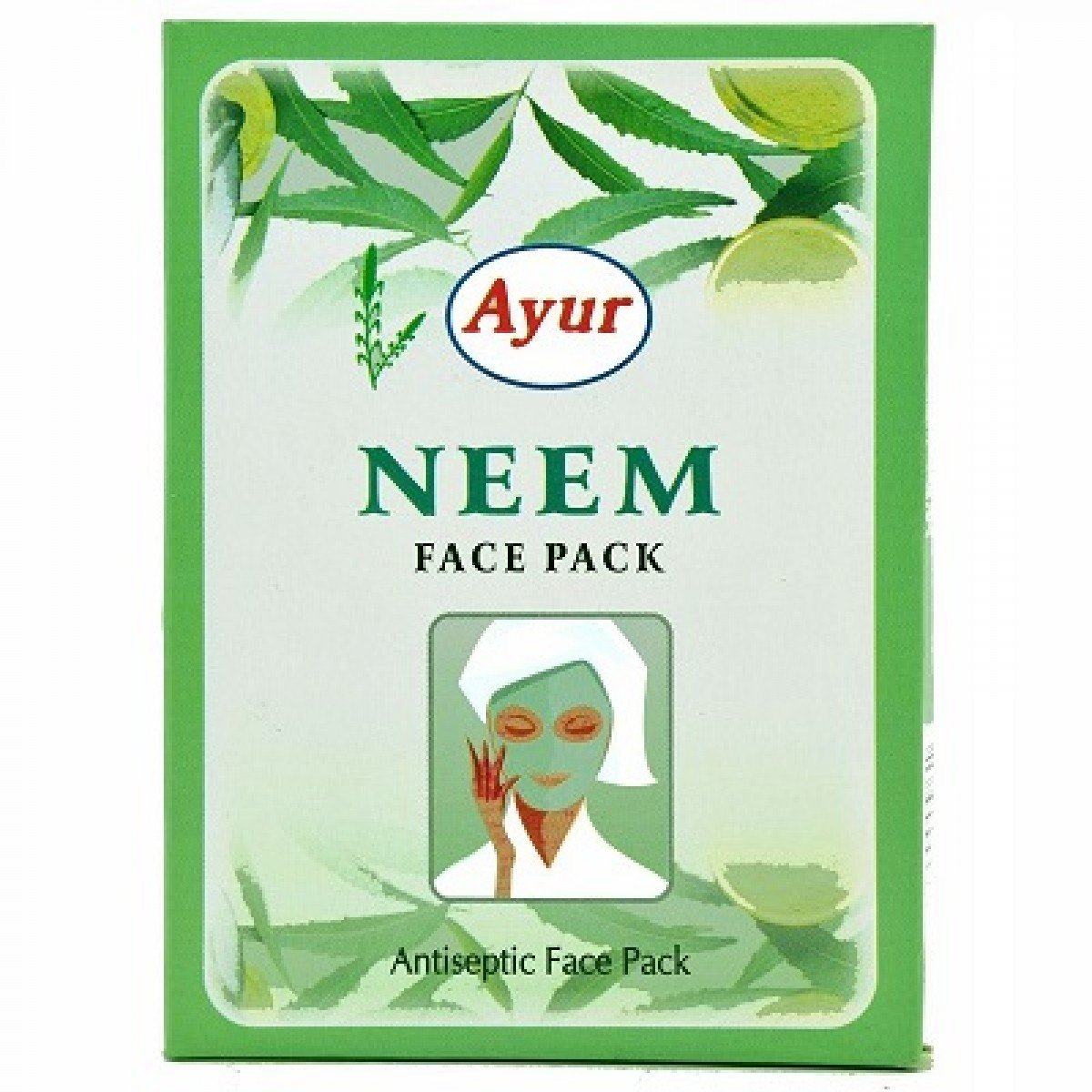 Ayur Neem Antiseptic Face Pack Powder, 6 Count