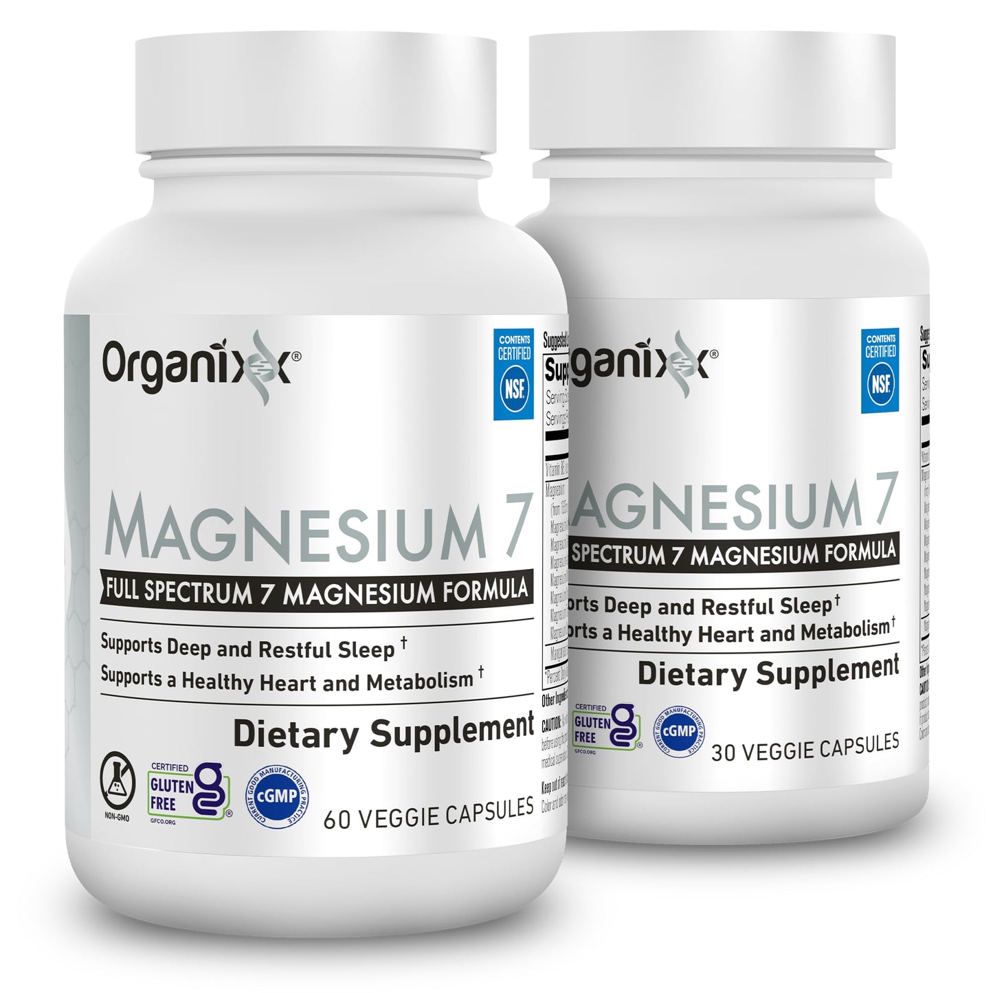 Organixx Magnesium 7 Complex, Sleep & Muscle Support Capsules 90