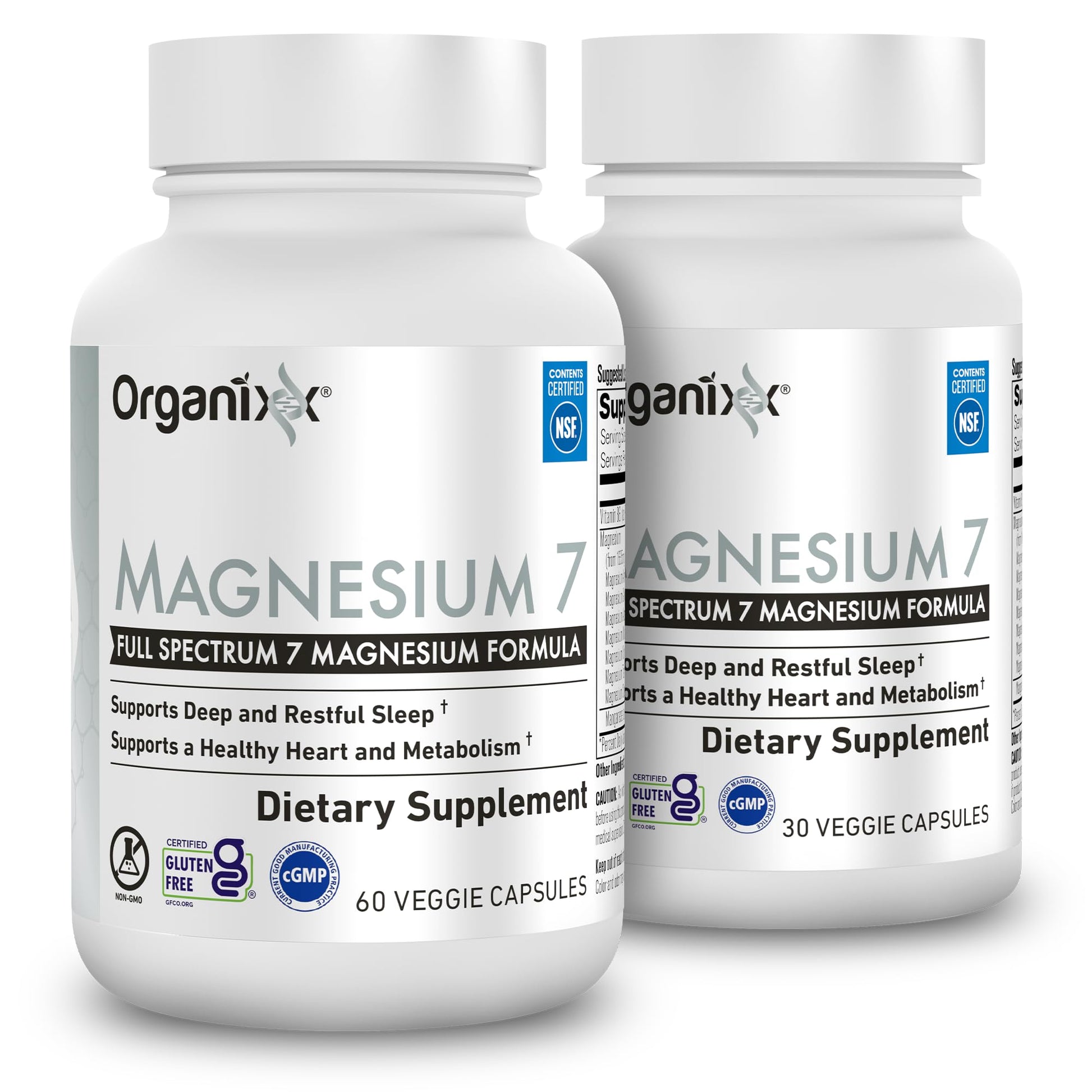 Organixx Magnesium 7 Complex, Sleep & Muscle Support Capsules 90