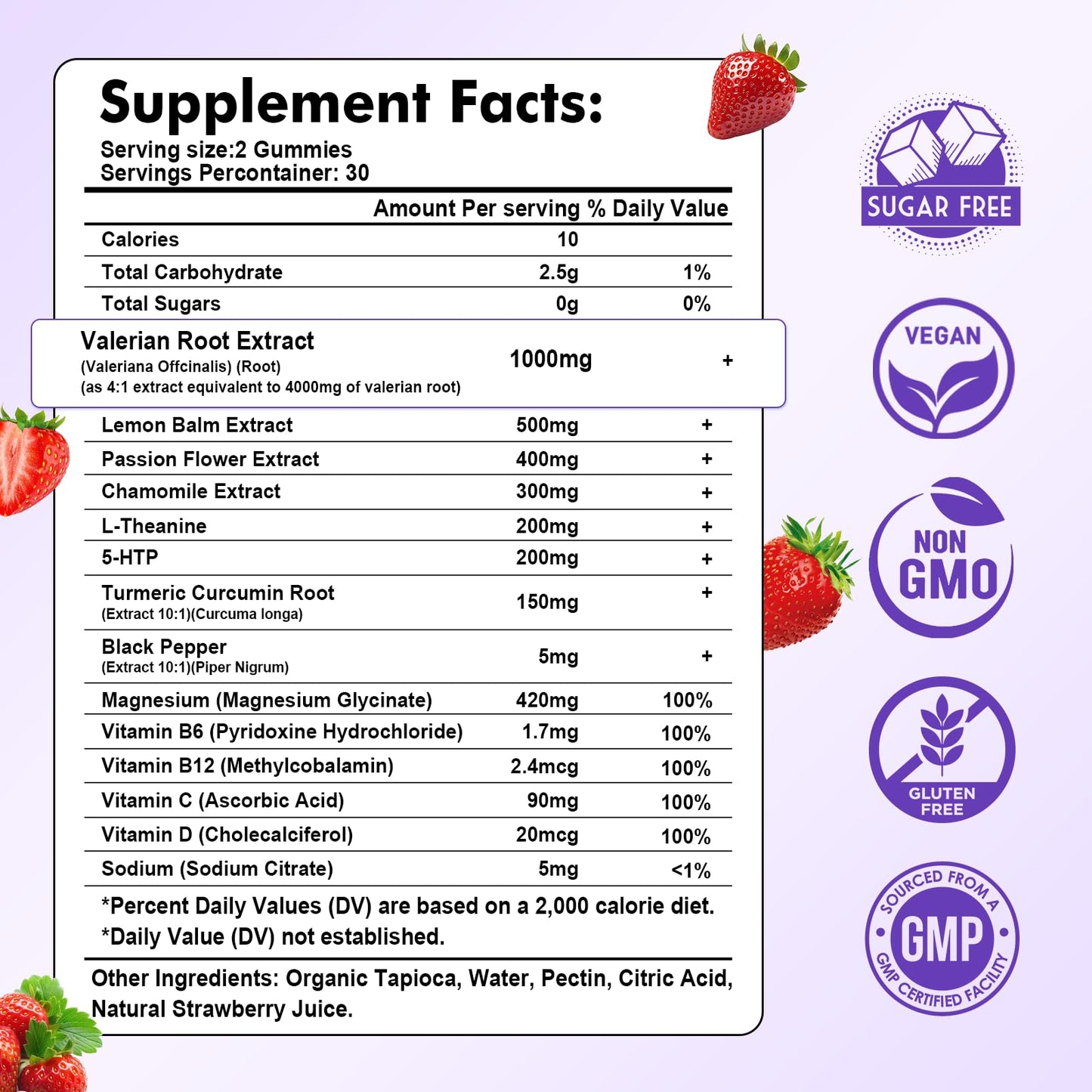 Sijigood Valerian Root Gummies, 60 Count