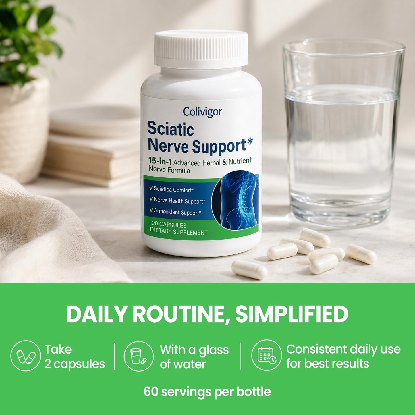 Colivigor Sciatic Nerve Supplement Capsules 120