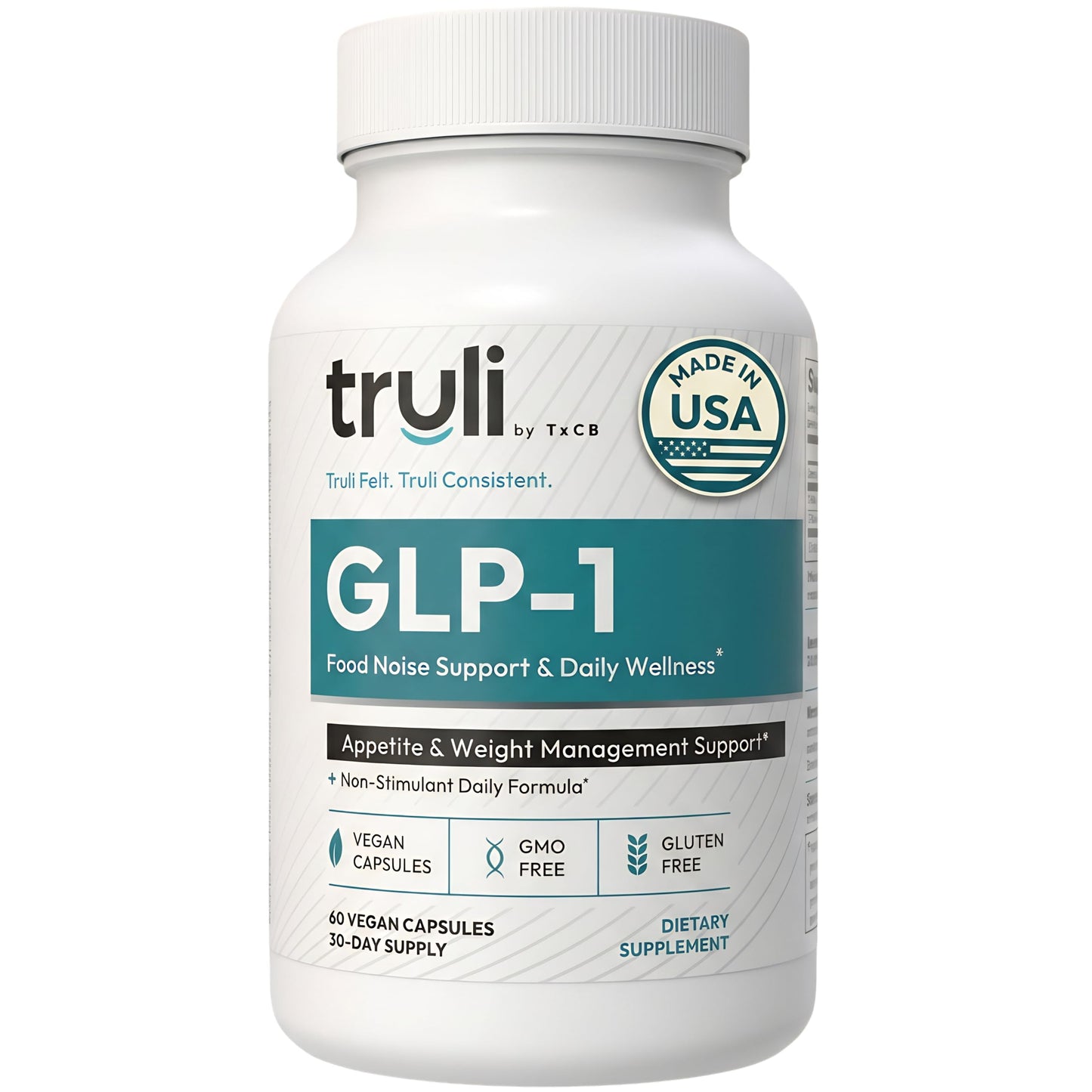 TxCB GLP-1 Supplement for Women & Men – GLP1 Daily Wellness, Appetite & Weight Management Support – Non-Stimulant Capsules, 60 Capsules
