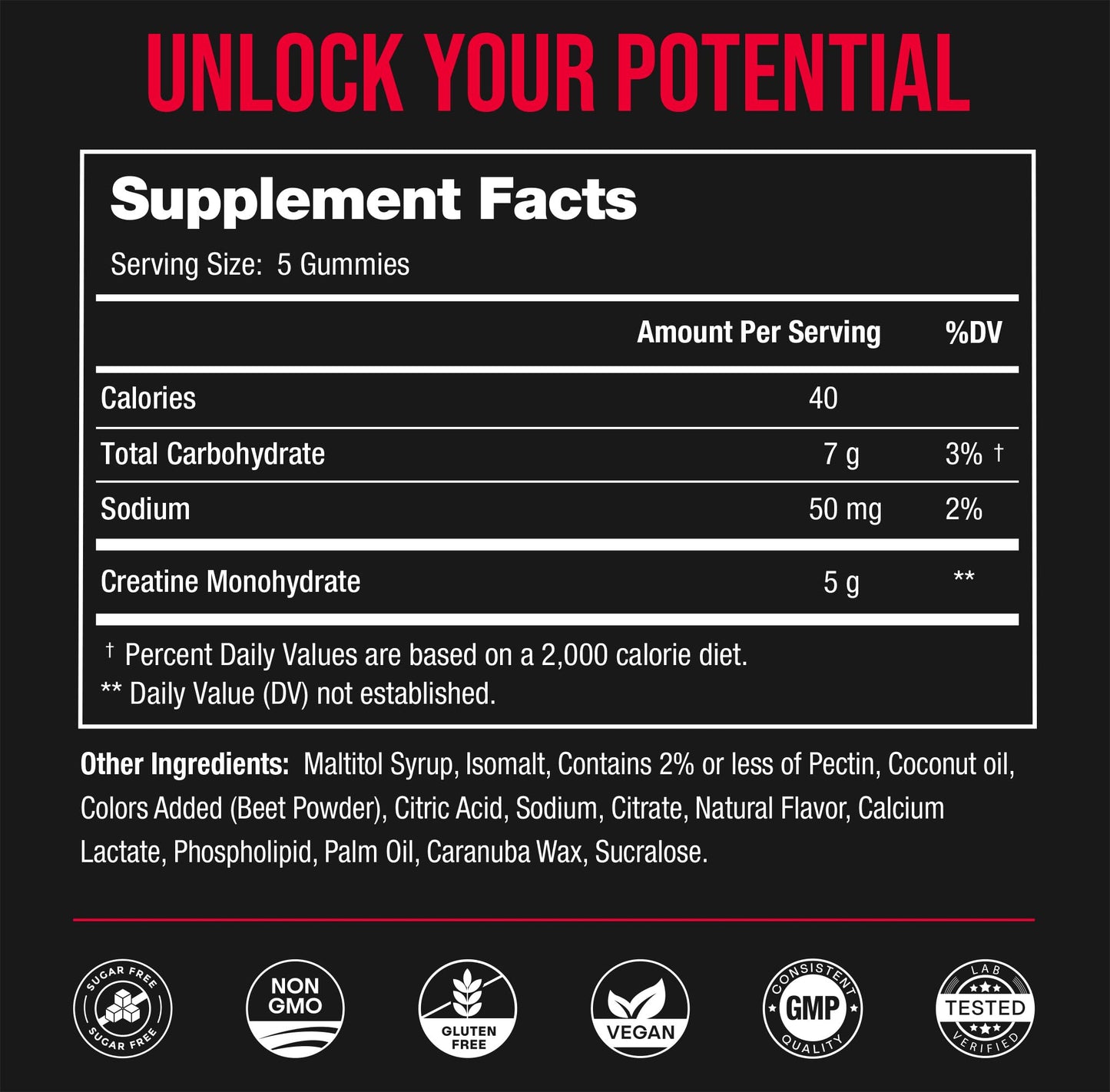 NutraChamps Creatine Gummies 150 Gummies