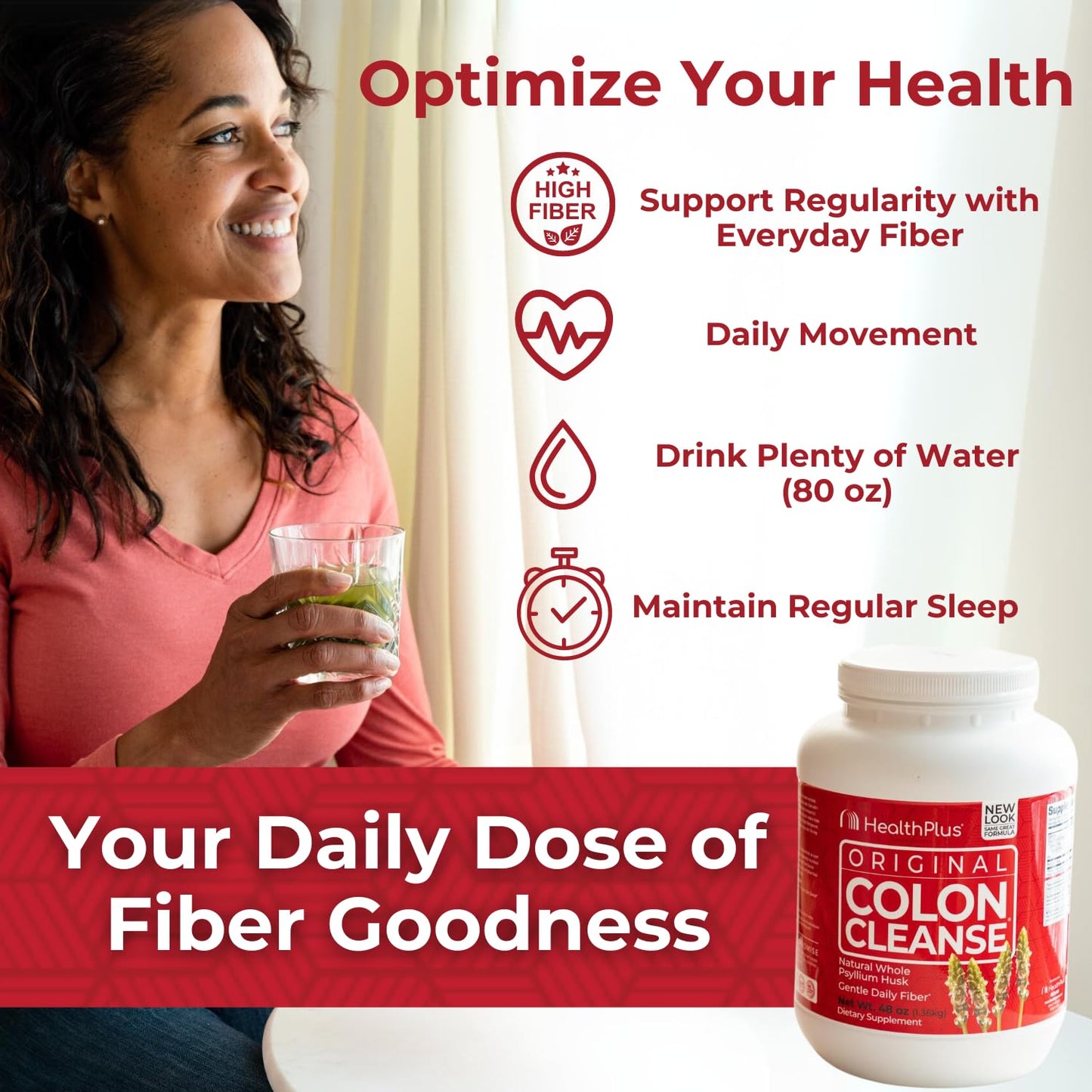 Health Plus Colon Cleanse Digestive Support Powder 48 Ounces
