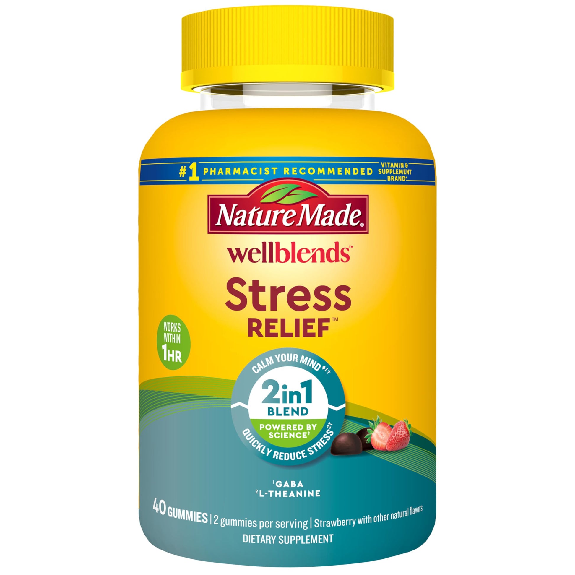 Nature Made Wellblends Stress Relief Gummies, 40-count