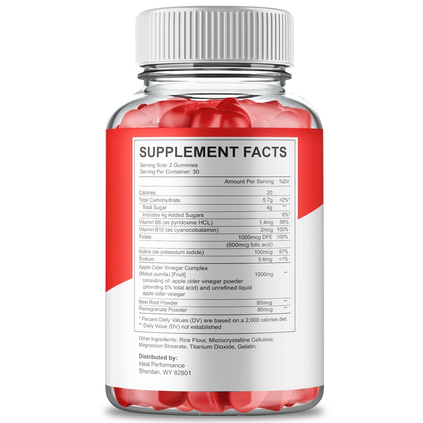 IDEAL PERFORMANCE Sugar Control Gummies 120 Count