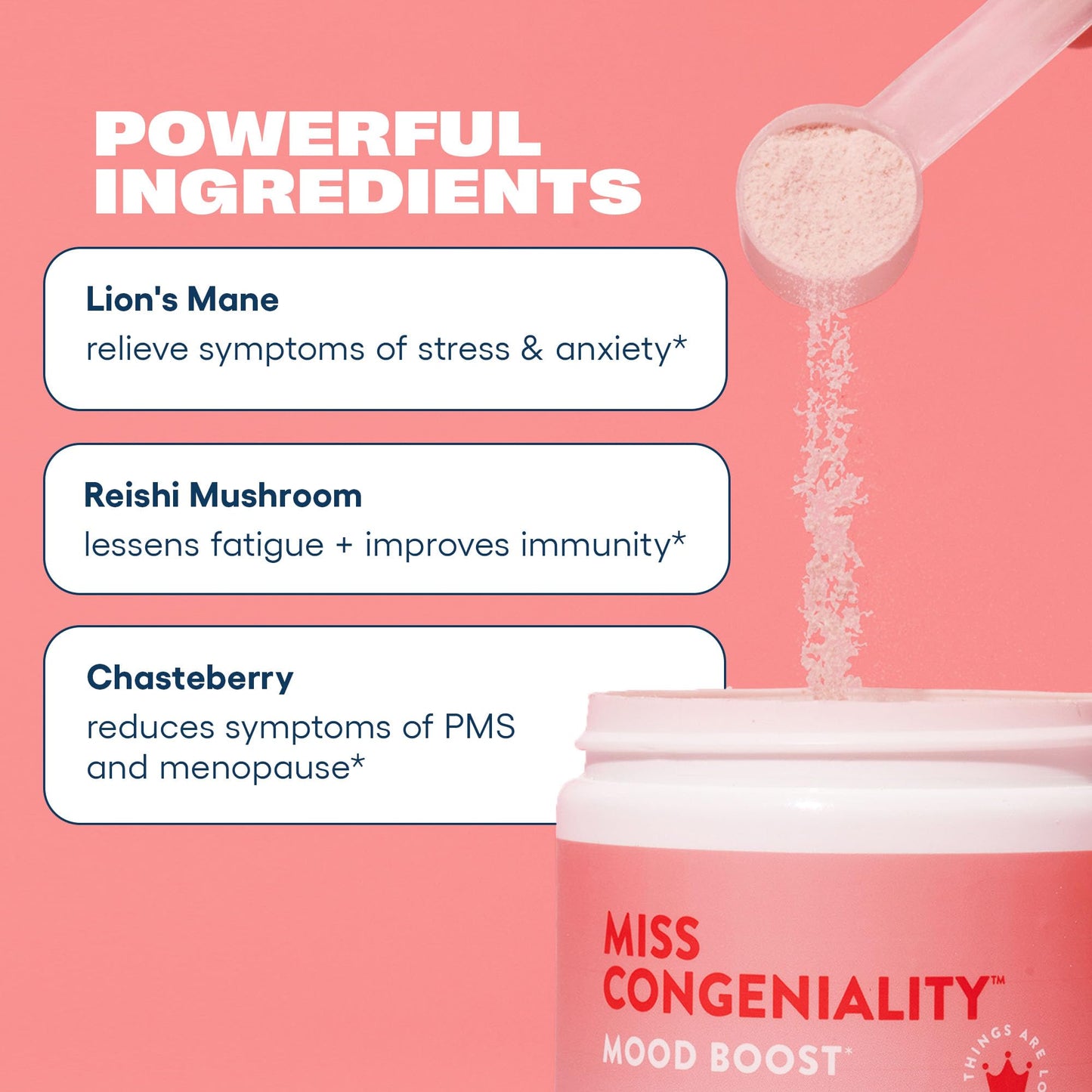 Love Sweat Fitness Miss Congeniality Mood & Stress Supplement for Women, Ashwagandha, B Vitamins & Magnesium Powder, Vanilla, 28 Servings, 4.44 oz