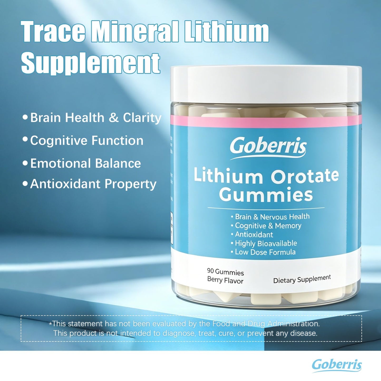 Goberris Lithium Orotate Gummy 90 Count