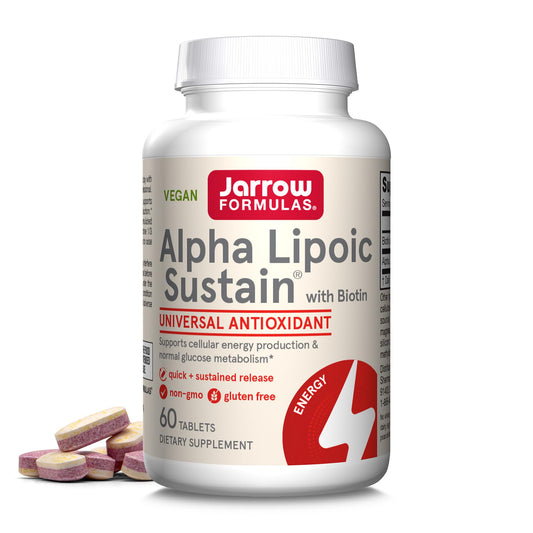 Jarrow Formulas Alpha Lipoic Sustain with Biotin, 300 mg Alpha Lipoic Acid, 60 Tablets