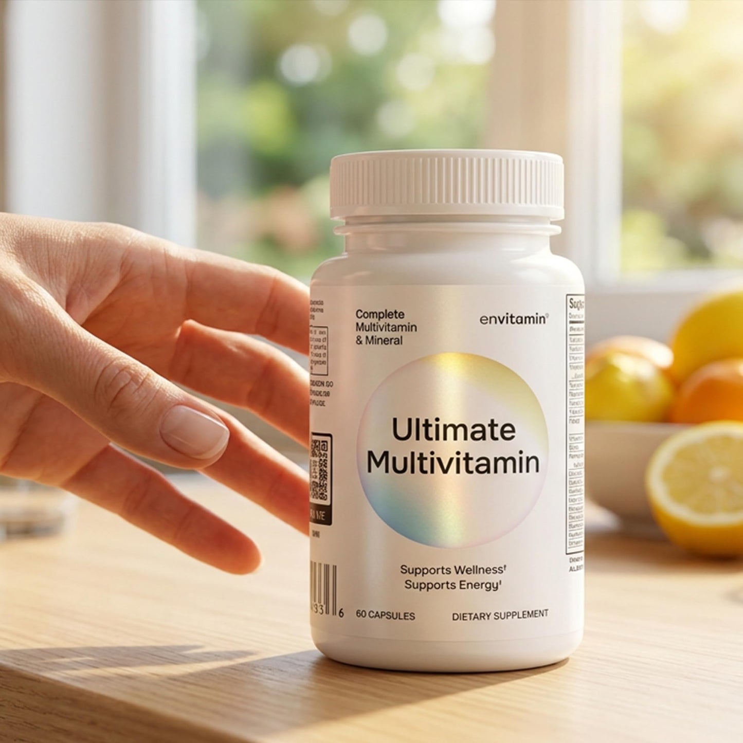 Envitamin Ultimate Multivitamin Multimineral and Superfood with 42 Fruit and Vegetable Blend Capsule, 60 Count