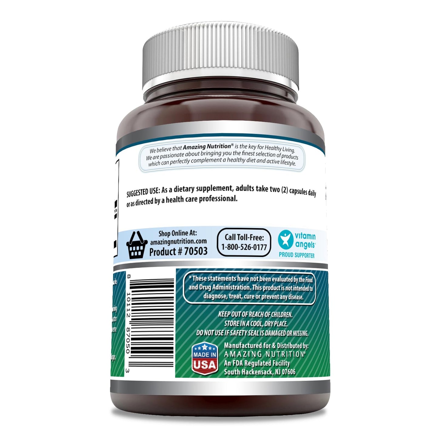 Amazing Nutrition NAC 600 mg N-Acetyl Cysteine Capsules, 100 Count