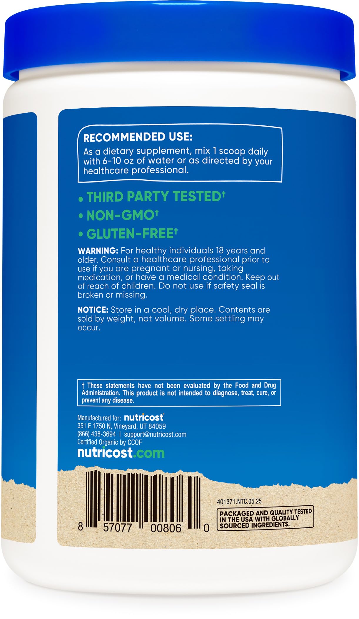 Nutricost Cordyceps Mushroom Powder 8.82 Ounce