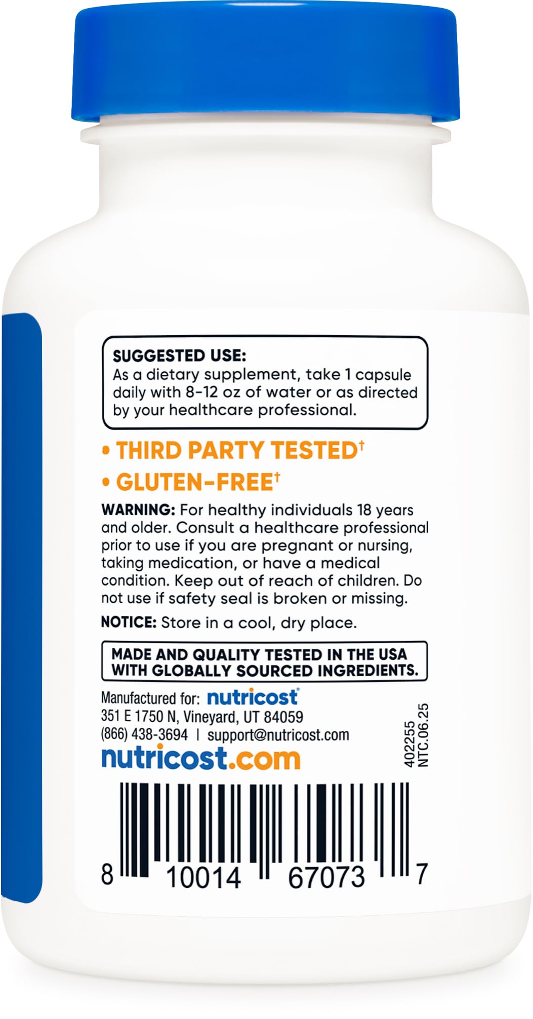 Nutricost Theobromine 400mg Capsules, 90 Count