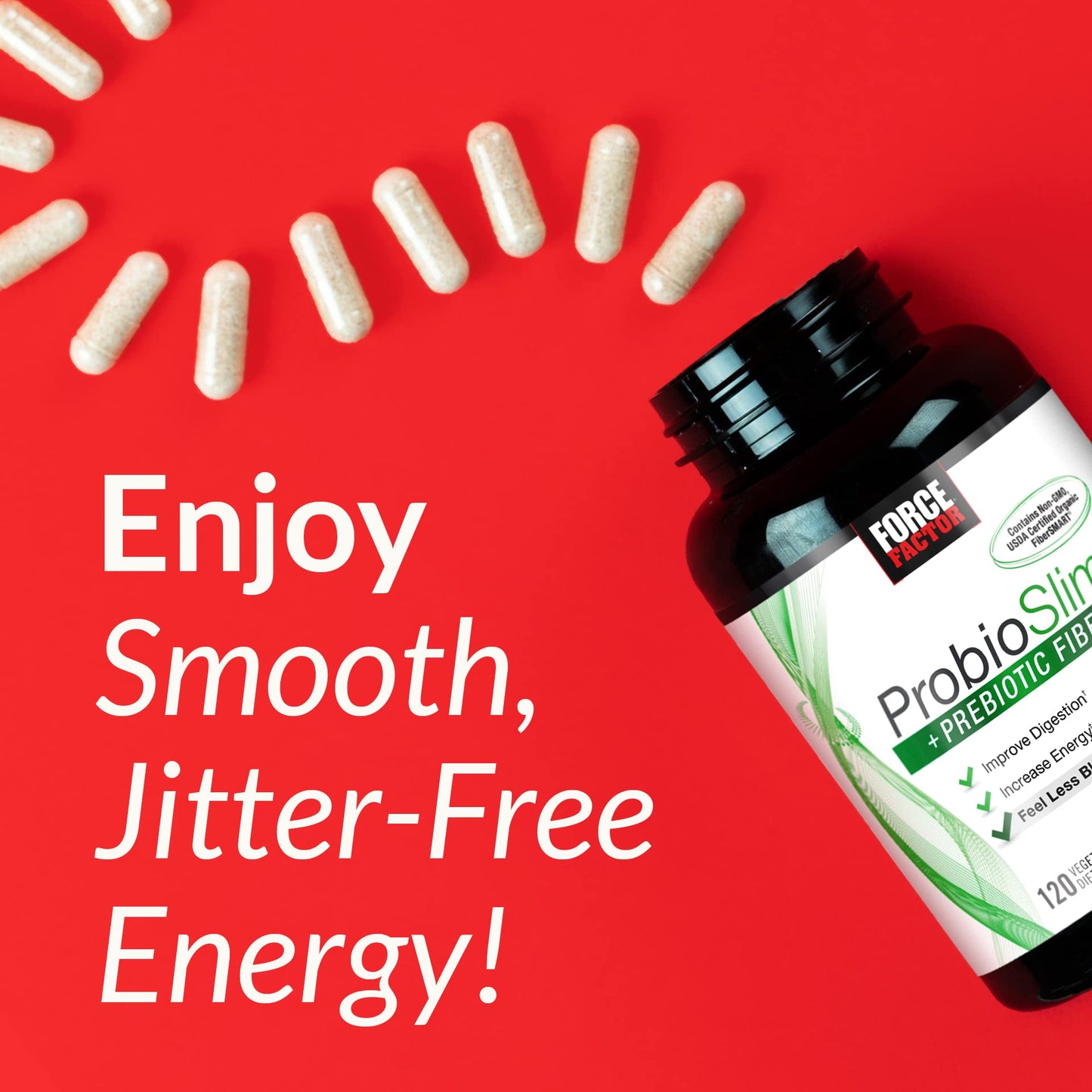 Force Factor ProbioSlim + Prebiotic Fiber Weight-Loss Supplement Capsules 240